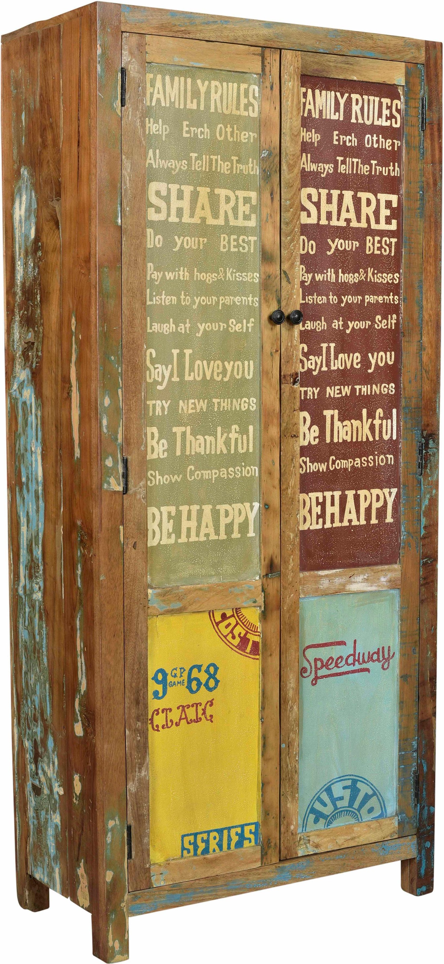 SIT Stauraumschrank »Speedway« aus recyceltem Altholz, Breite 80 cm, Shabby Chic, Vintage