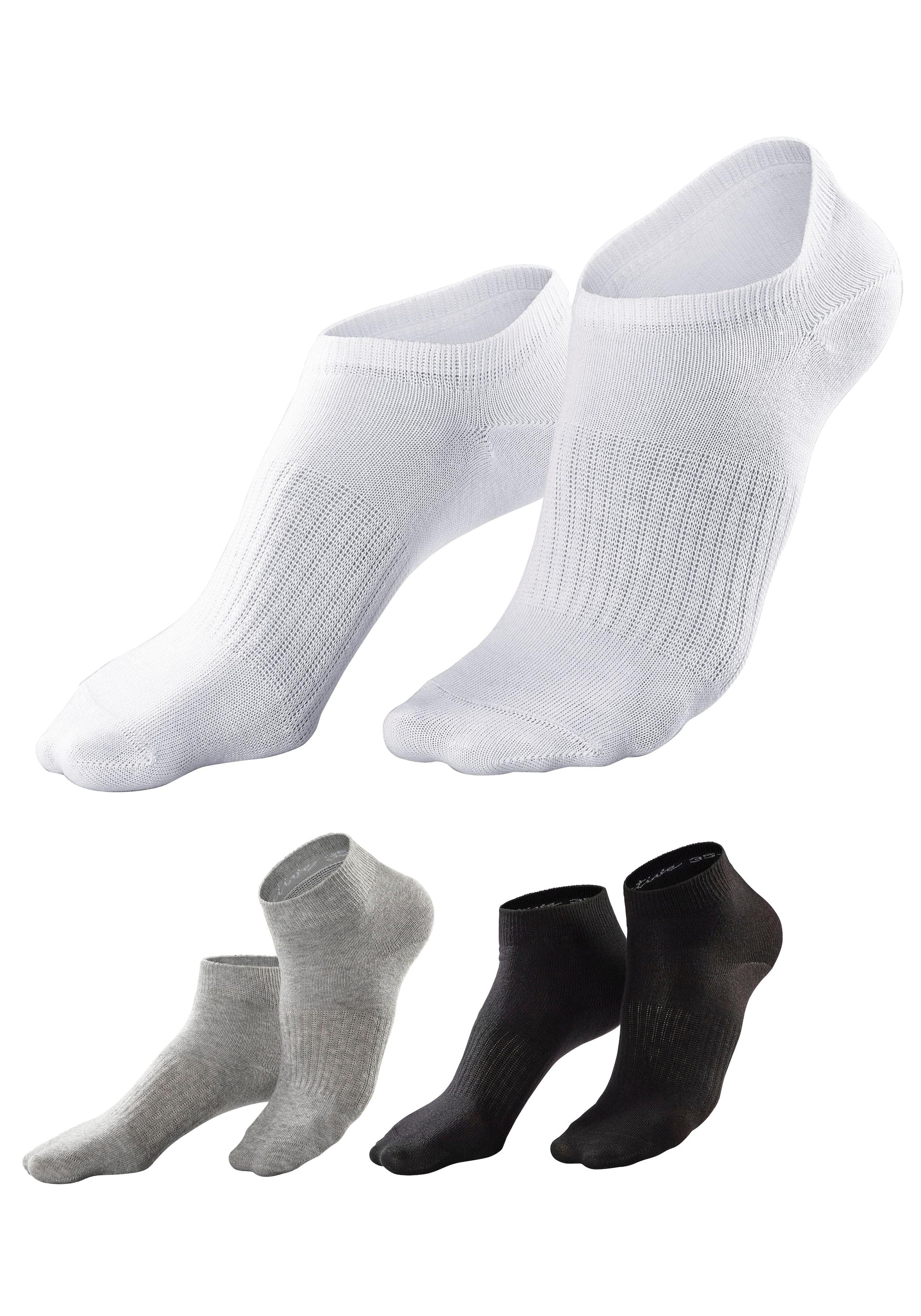 LASCANA ACTIVE Sneakersocken, (Packung, 7 Paar), mit Mittelfußgummi