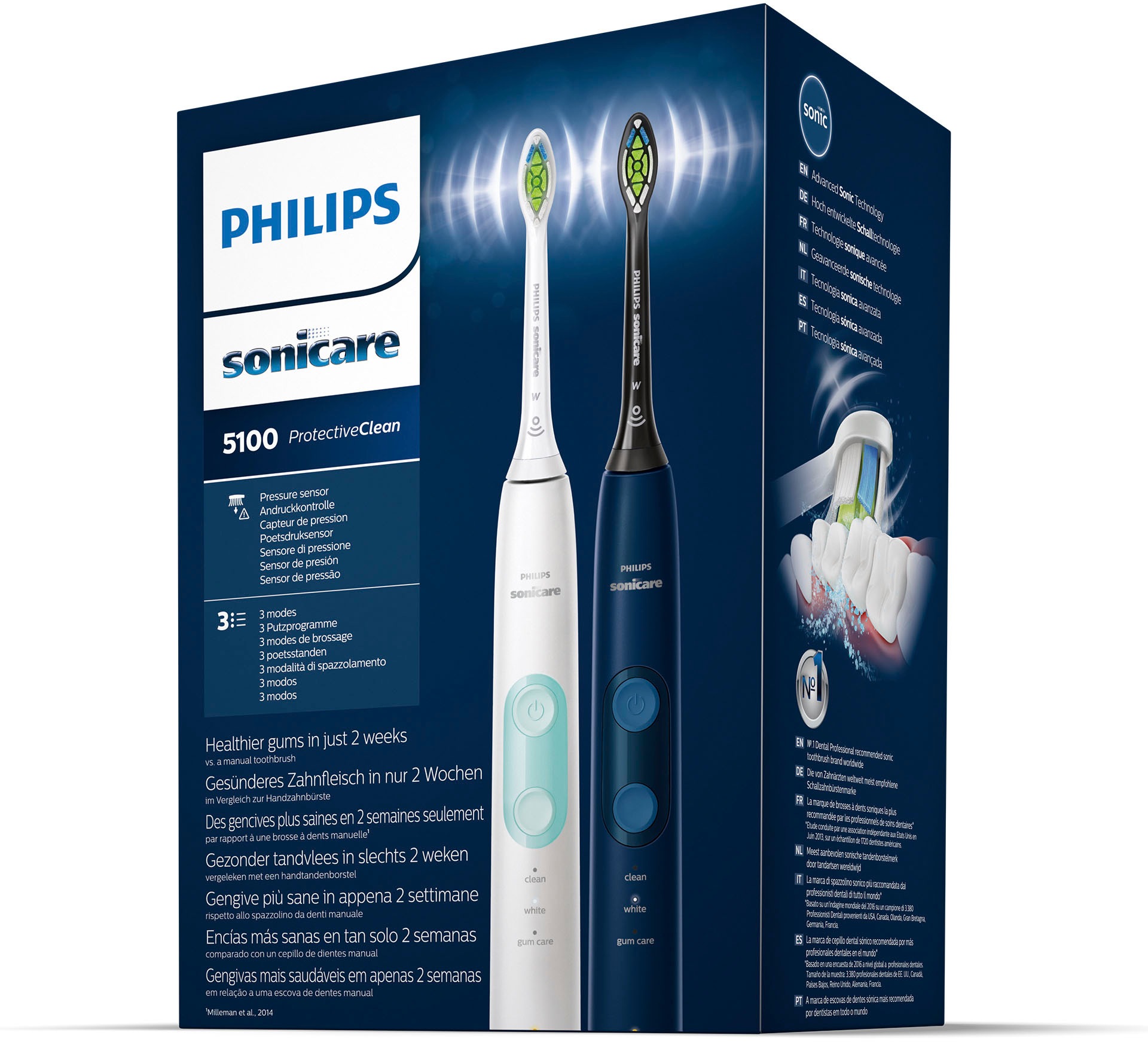 Philips Sonicare Protectiveclean 5100 Elektrische Zahnbürste Hx6851/34 Philips Sonicare Elektrische Zahnbürste »HX6851/34«, 2 St