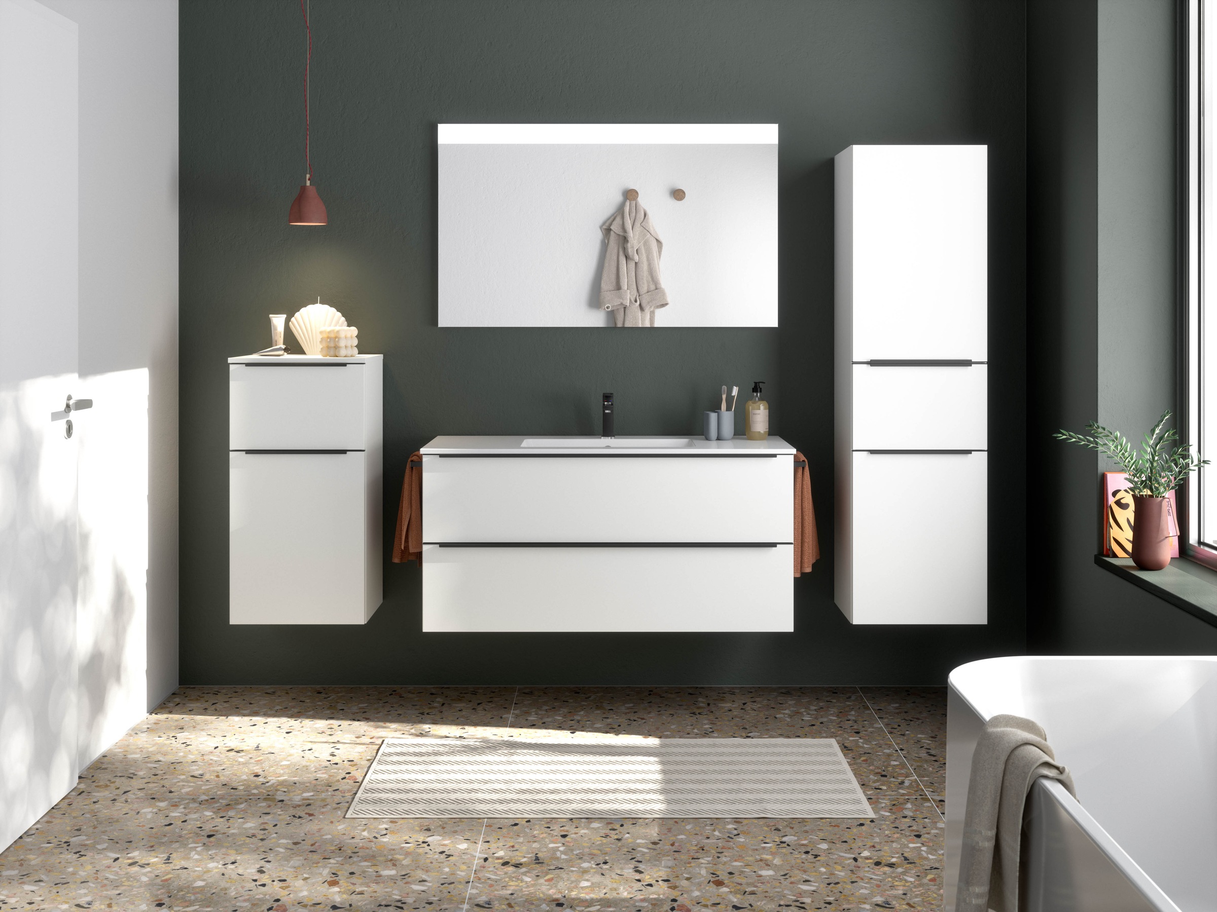 nobilia® Badmöbel-Set »Levere«, (2 St., vormontiert, mit Soft-Close), inkl. günstig online kaufen