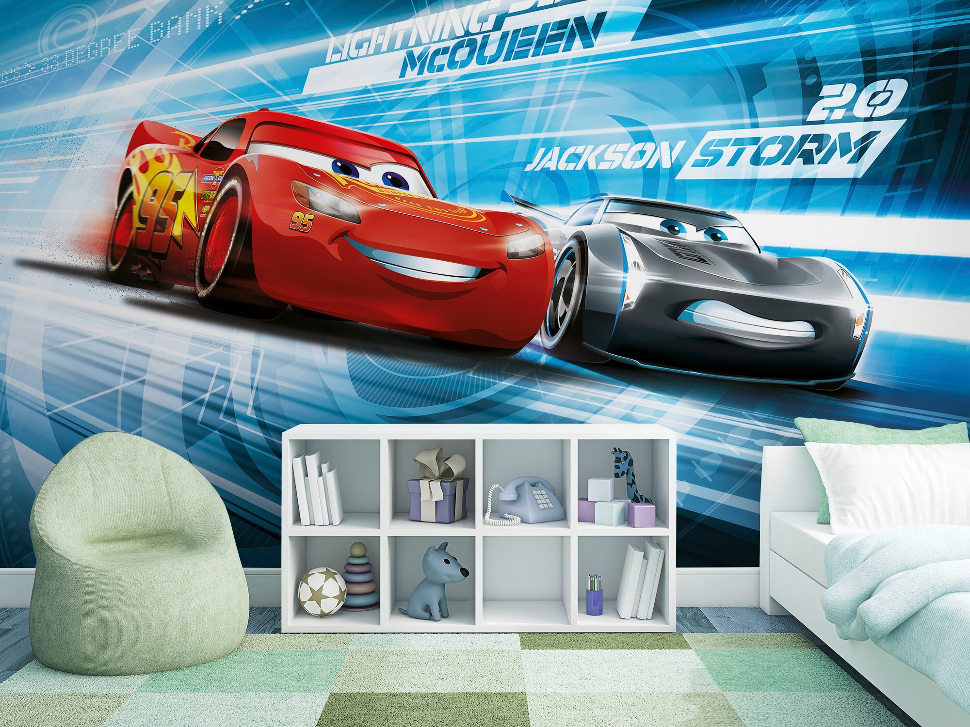 Komar Fototapete »Cars 3 Simulation - Größe 254 x 184 cm«, bedruckt, Wohnzi günstig online kaufen