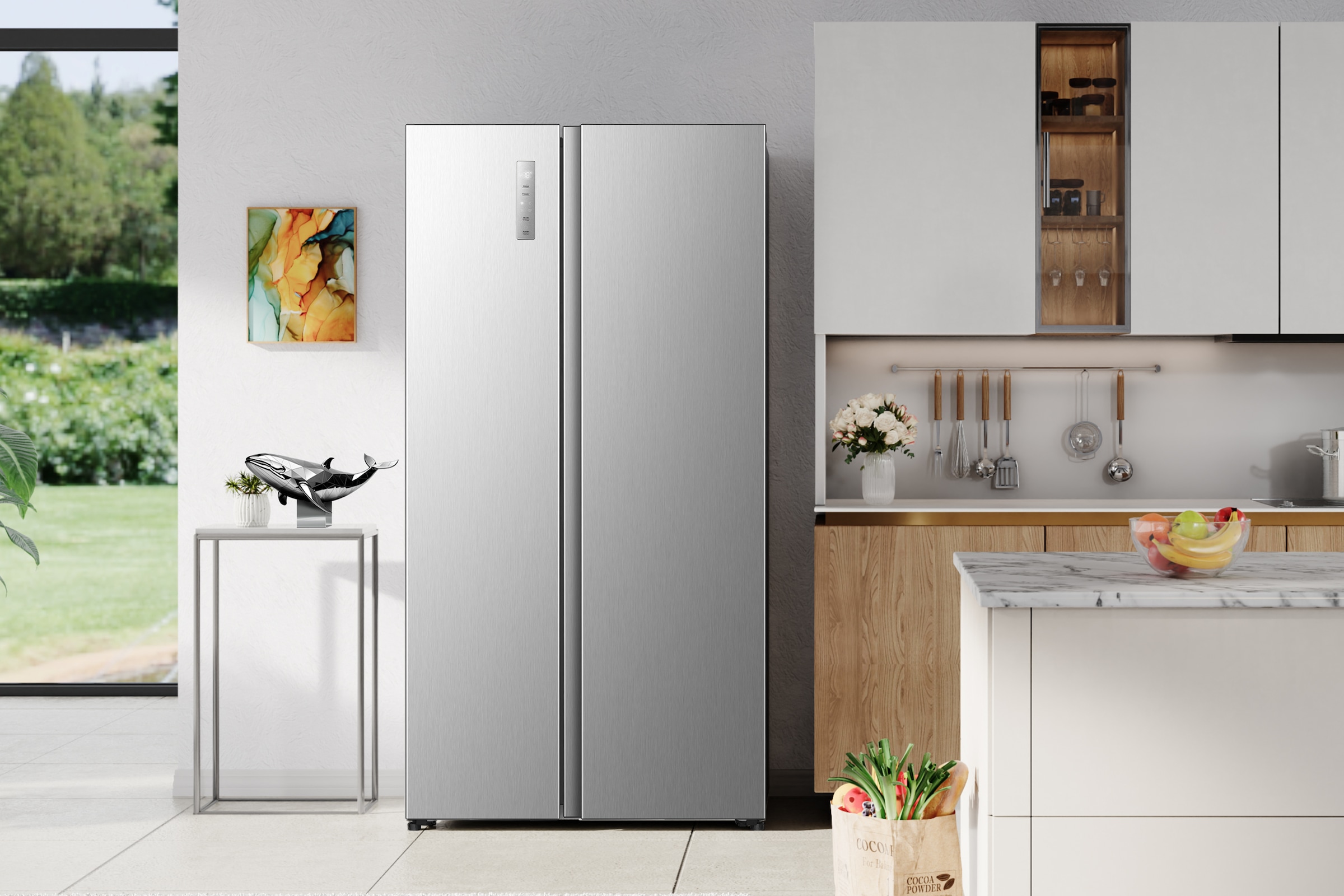 Hisense Side-by-Side »MS91558IC« 178,6 cm hoch 91,1 cm breit MultiAirFlow-System