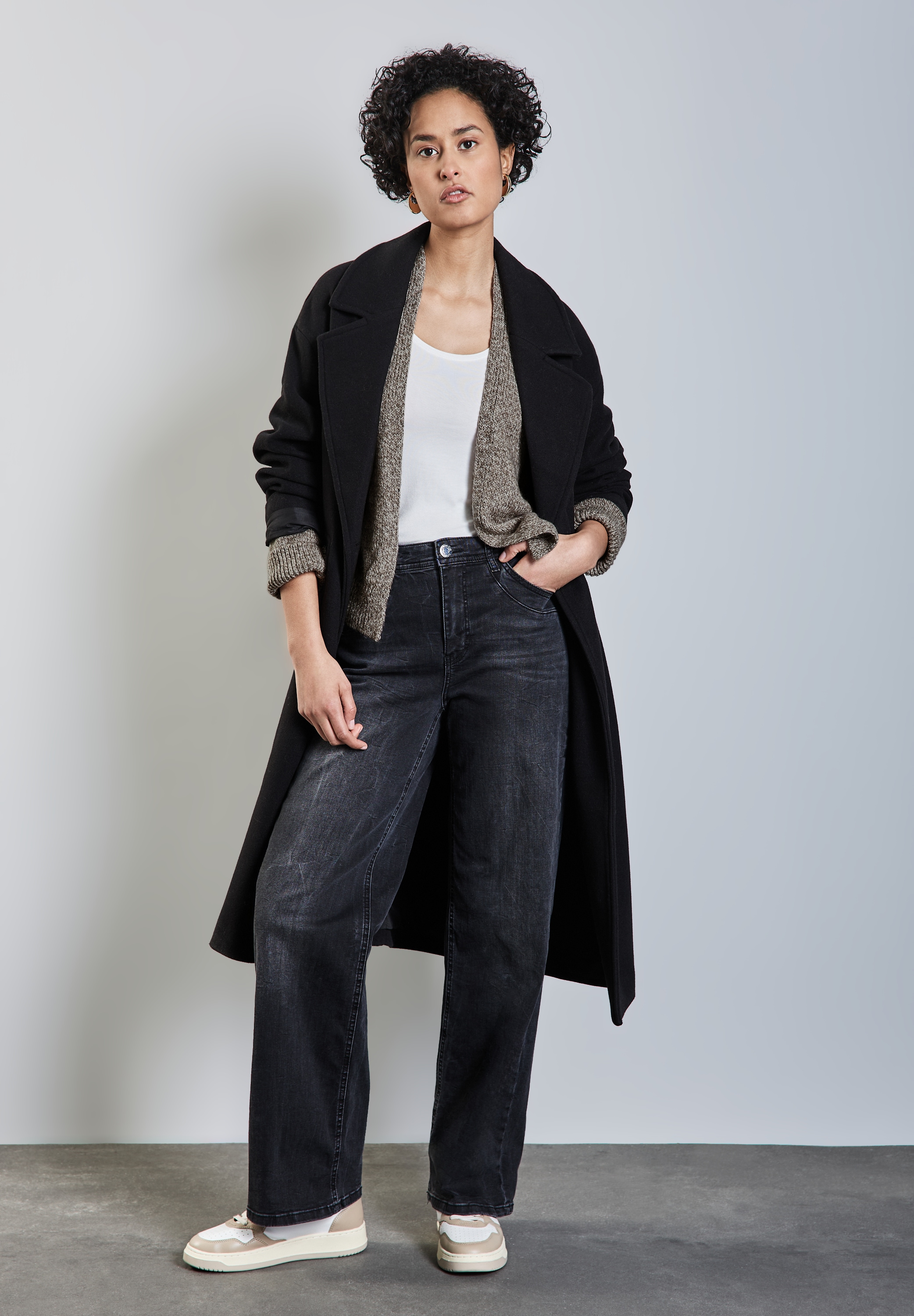 STREET ONE Cardigan, in offener Form, in melierter Optik