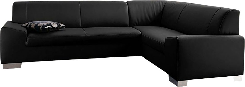 DOMO collection Ecksofa »Alisson, zeitlose Optik, flache Armlehnen, L-Form« günstig online kaufen