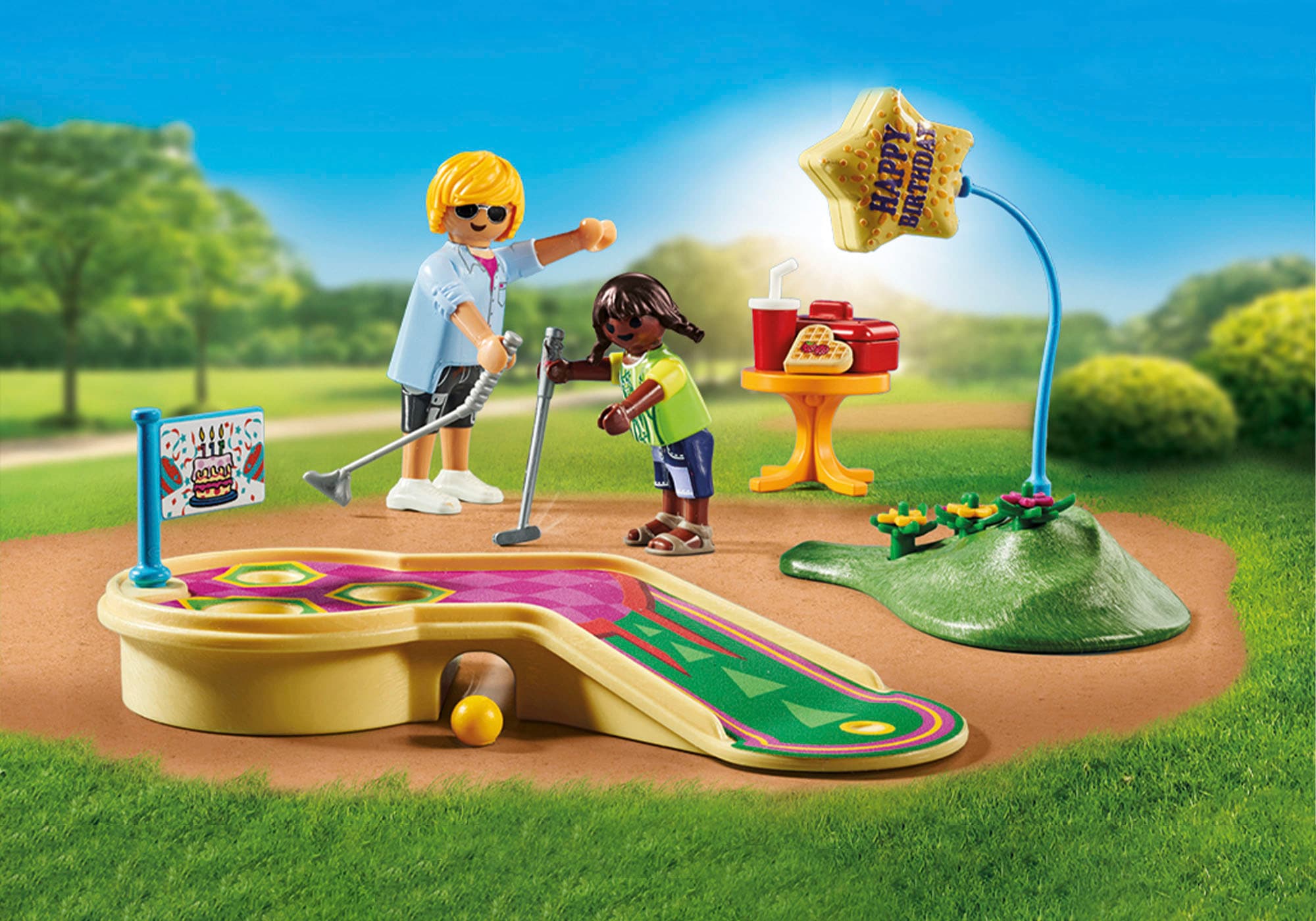 Playmobil® Konstruktions-Spielset »Minigolf (71449), Family Fun«, (33 St.), Made in Europe