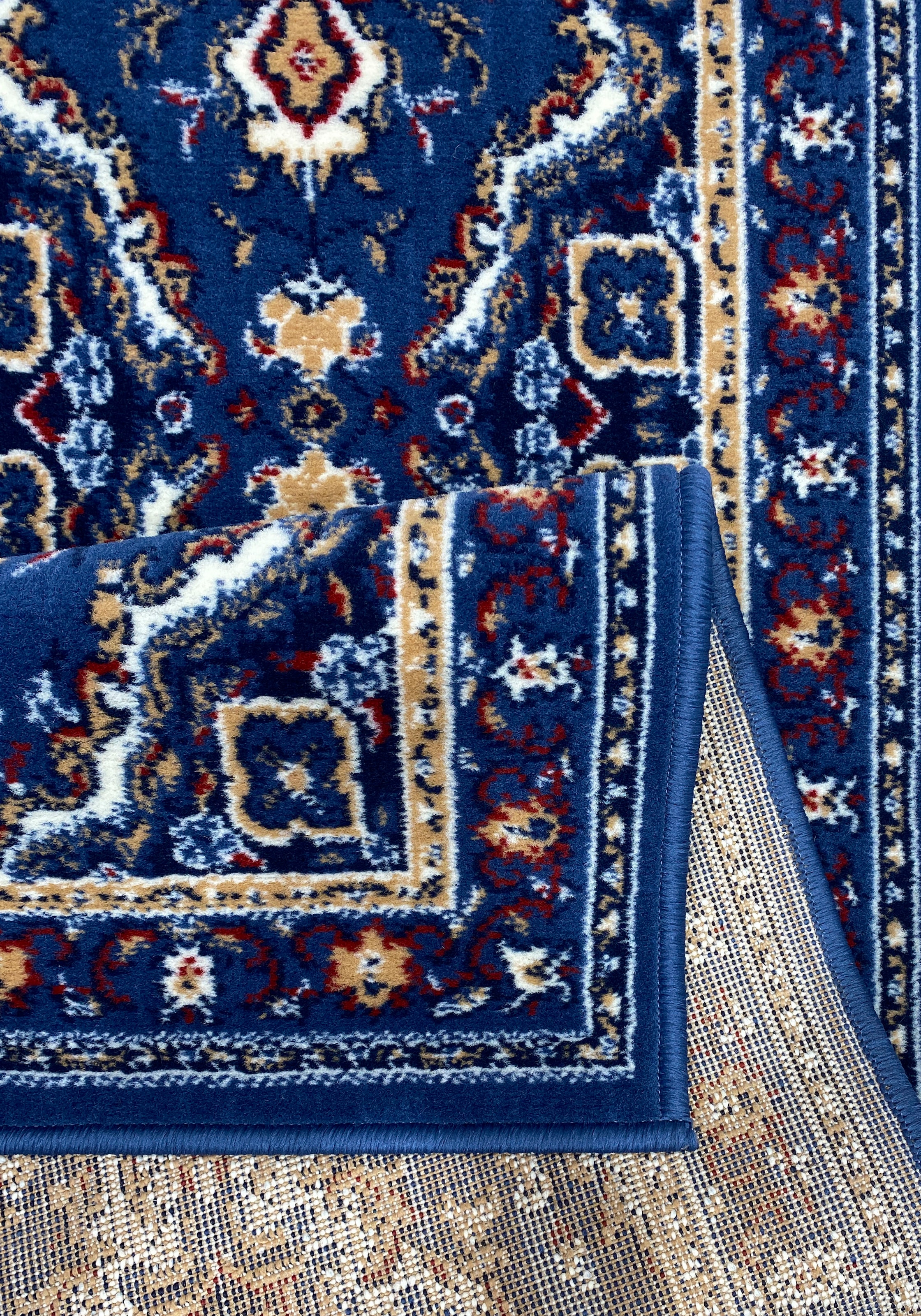 my home Bettumrandung »Oriental, Made in Belgium«, (3 tlg.), Läufer-Set, Kurzflor, Orient-Optik, mit Bordüre, pflegeleicht, elegant