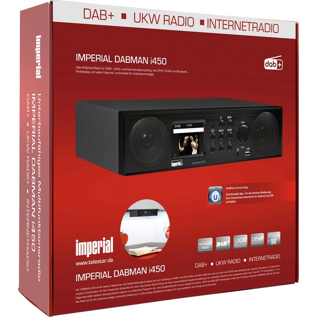 IMPERIAL by TELESTAR Küchen-Radio »DABMAN i450«, (WLAN-LAN  (Ethernet)-Bluetooth Digitalradio (DAB+)-Internetradio-UKW mit RDS 30 W)  online kaufen