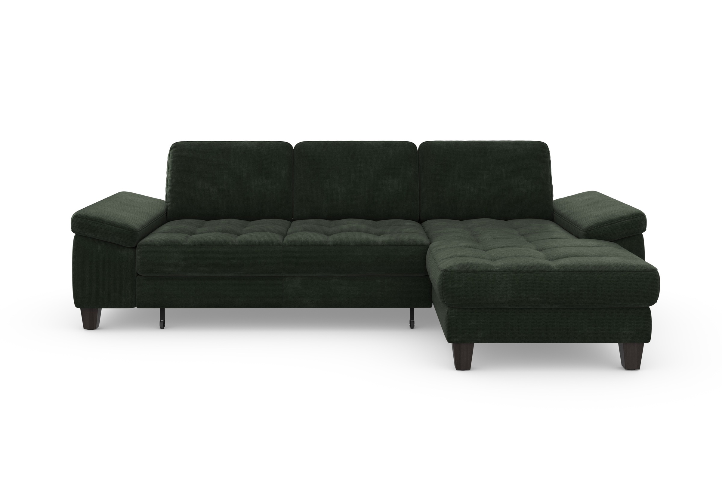 sit&more Ecksofa »Westham L-Form«, Recamiere, mit oder ohne Bettfunktion, Bettkasten, Füße wengefarben