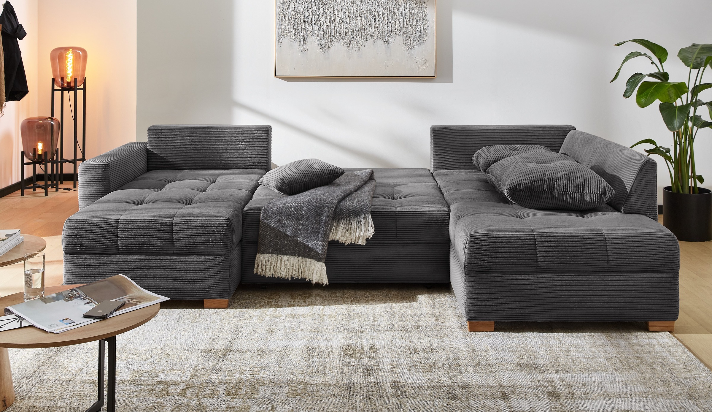 Jockenhöfer Gruppe Wohnlandschaft "Abby, inklusive Bettfunktion" Bettkasten günstig online kaufen