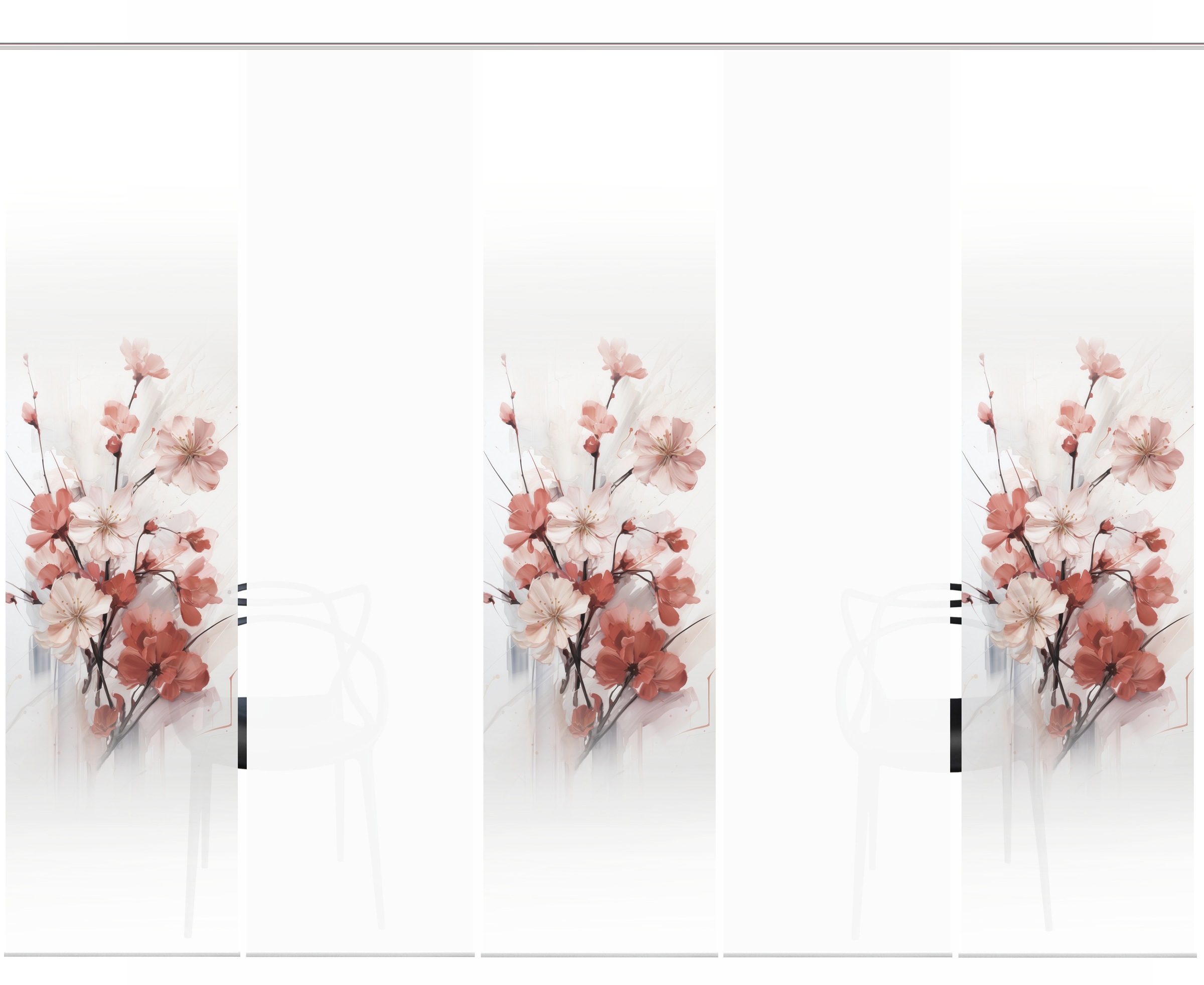 HOME WOHNIDEEN Schiebegardine »LOTUS« Paneelwagen 5 Stk. tlg. Schiebewand S günstig online kaufen