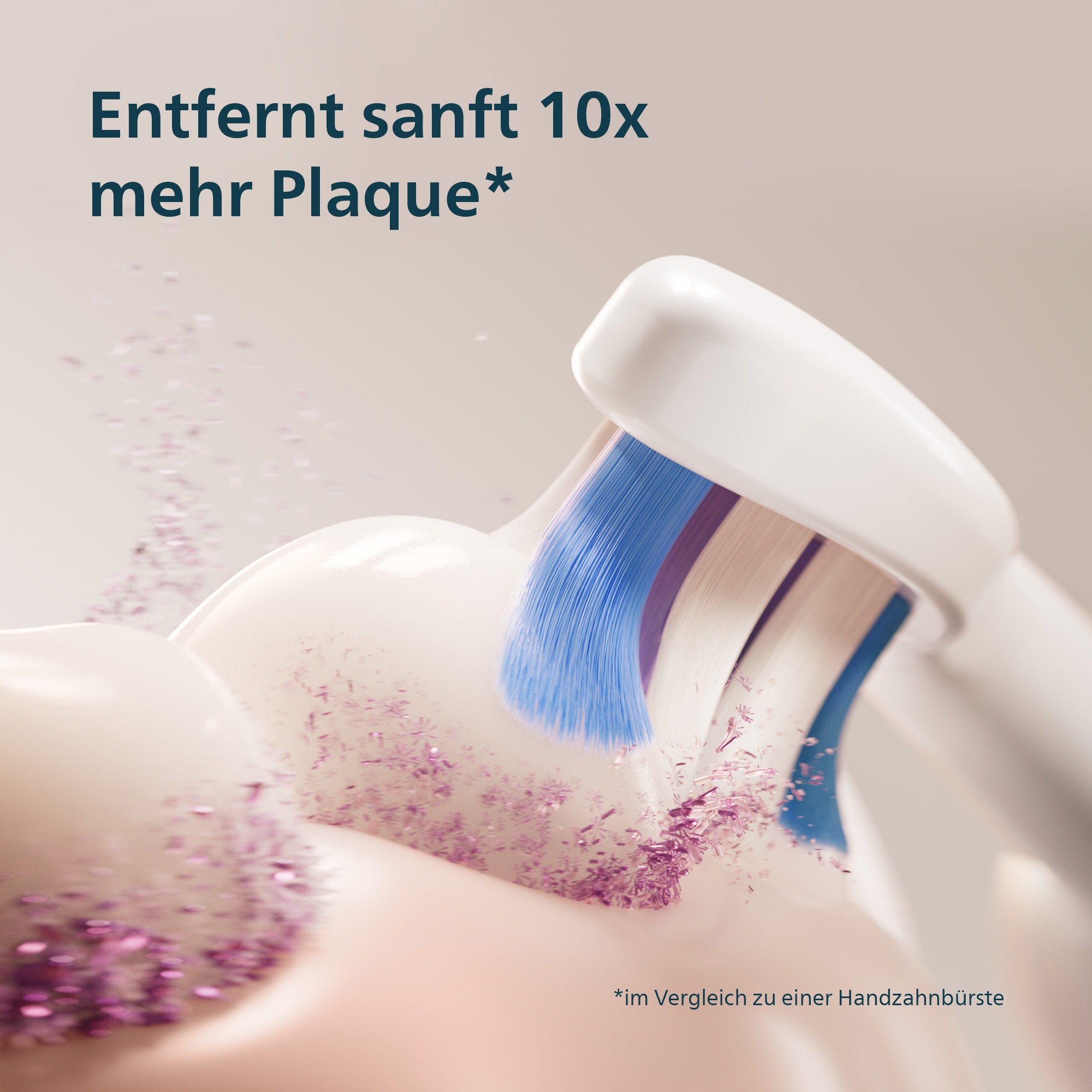 Philips Sonicare Elektrische Zahnbürste »Series 6100 HX7400/01« 1 Stk. Aufsteckbürsten mit visueller Andruckkontrolle, 5 Putzeinstellungen, inkl. Ladegerät