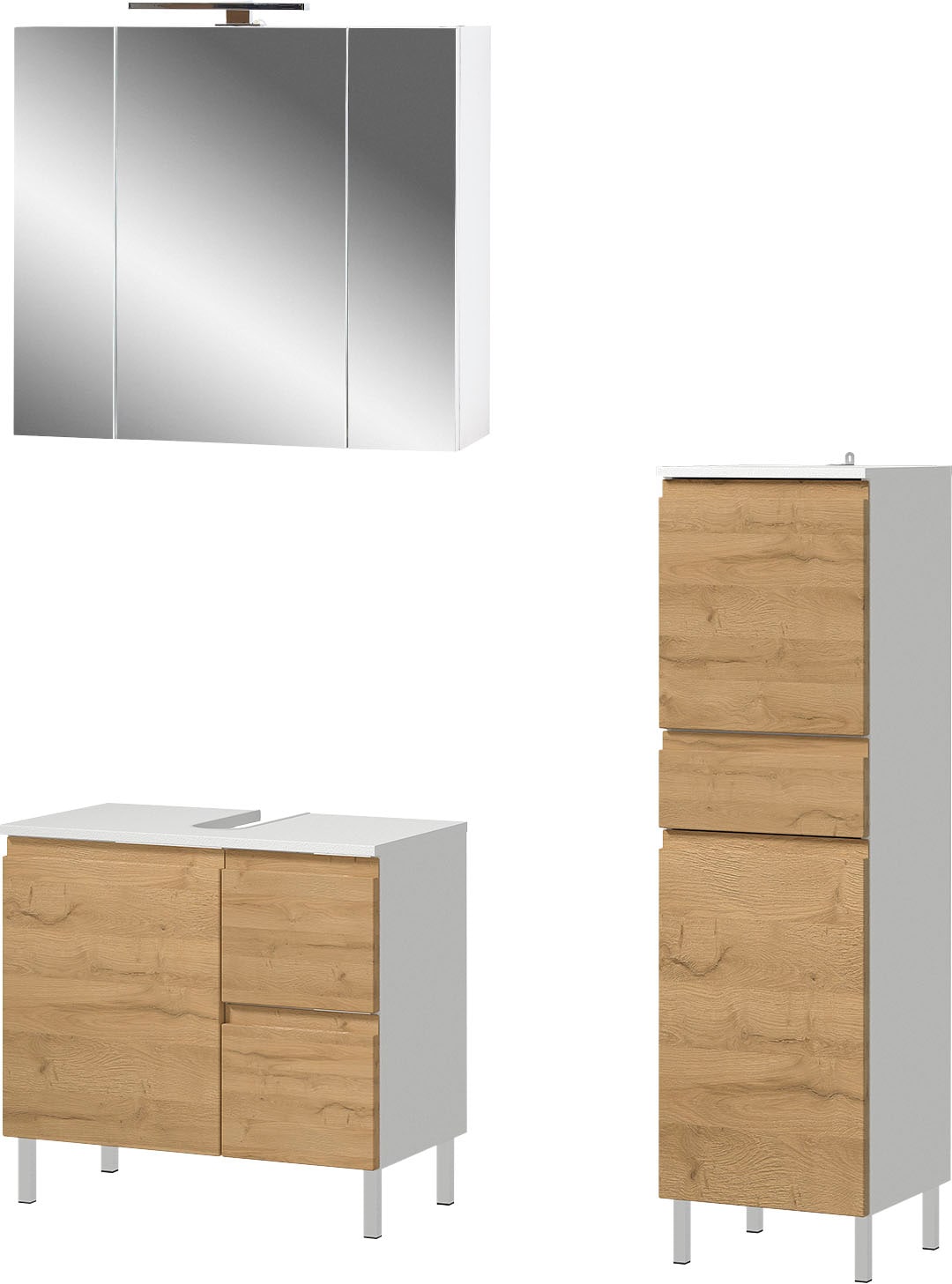 GERMANIA Badmöbel-Set »Torrance« 3 Stk. tlg. Waschbecken-Unterschrank, Spie günstig online kaufen