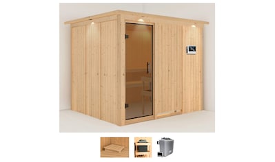 Karibu Sauna »Gitte«, (Set), 9-kW-Ofen mit externer Steuerung kaufen