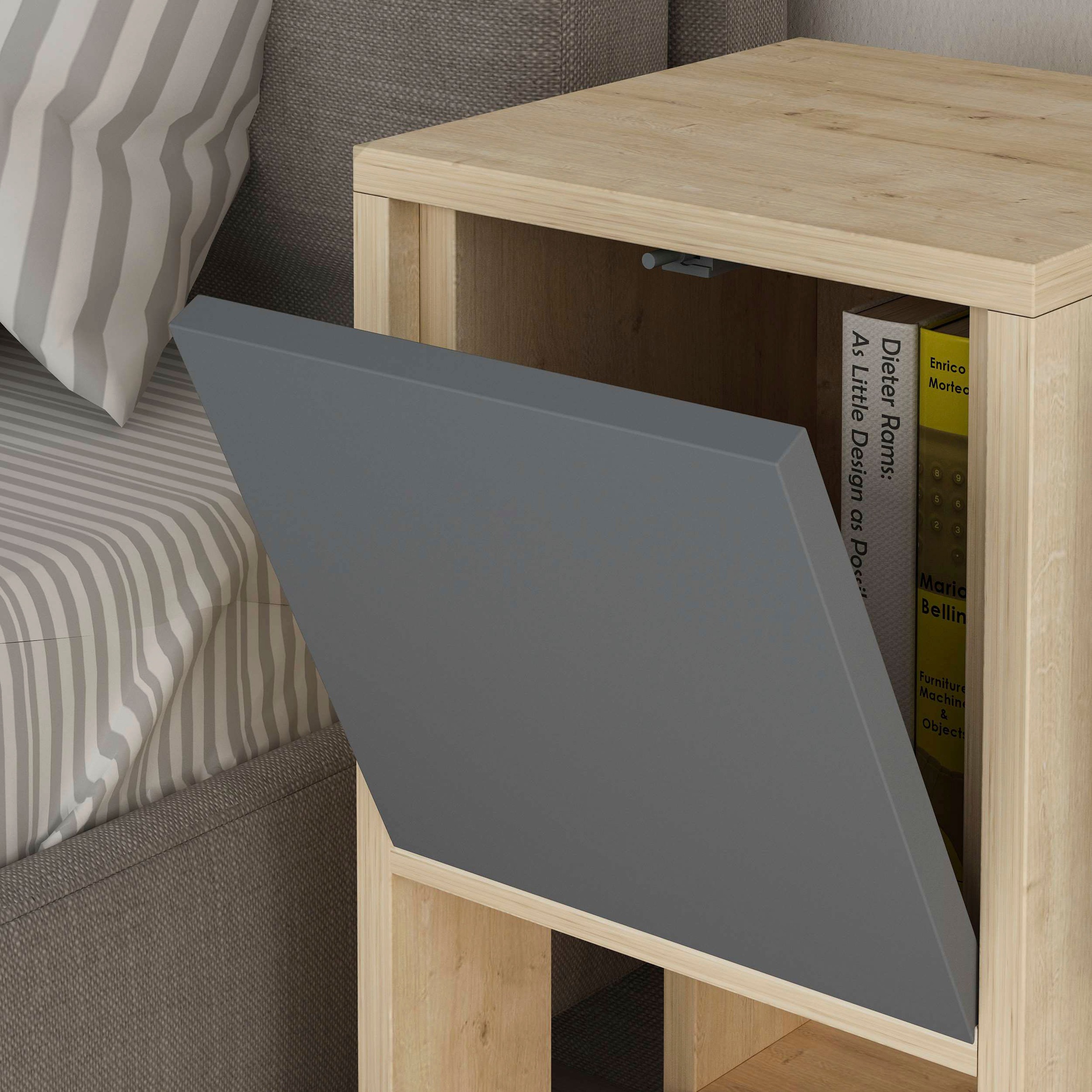 Decortie Nachttisch »EMA NACHTTISCH«, (Packung, 1 St.), Leichte Montage, Lagerung, Platzsparend