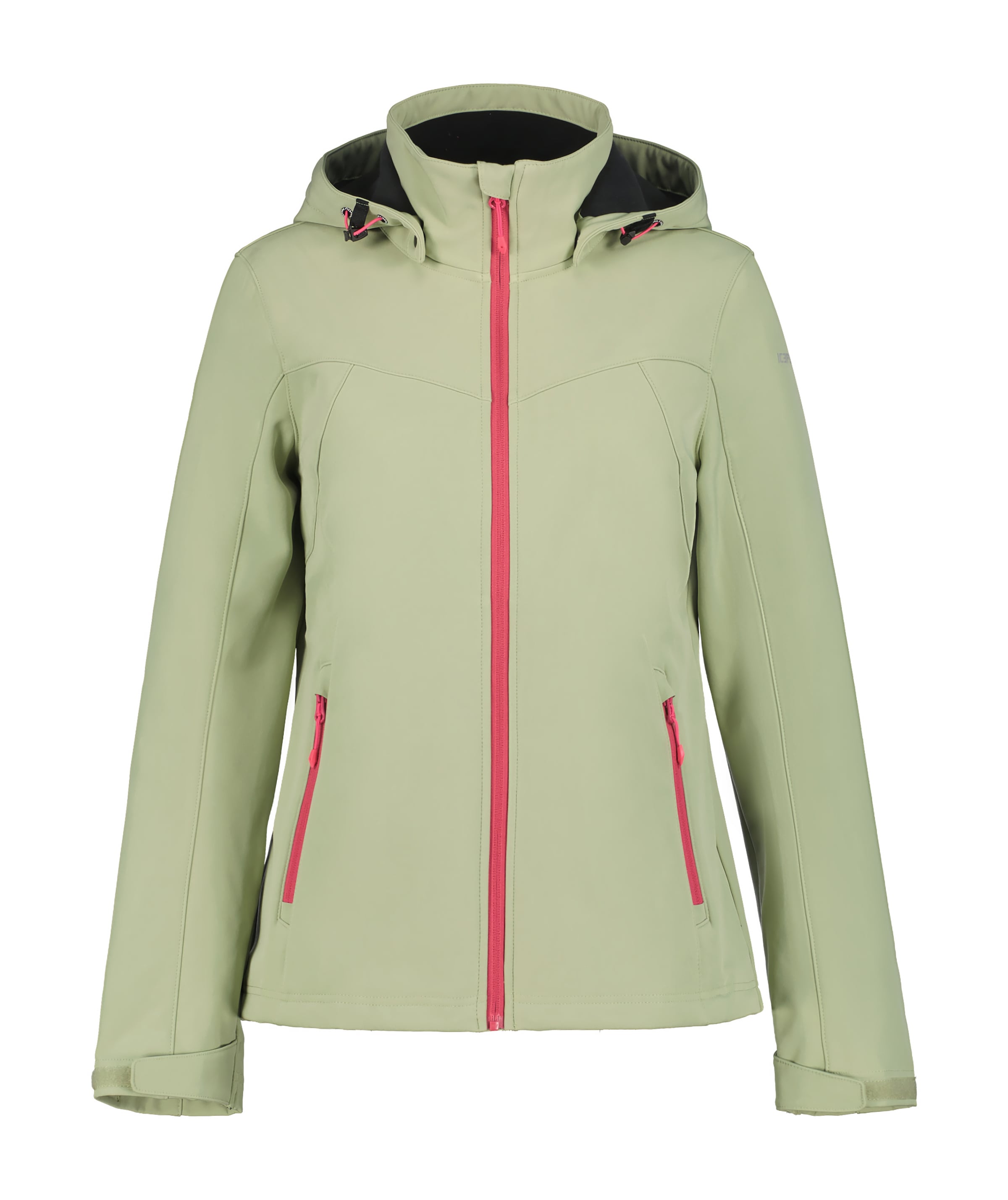 Softshelljacke »D SOFTSHELLJACKE BRENHAM«, mit Kapuze, mit hohem Stehkragen