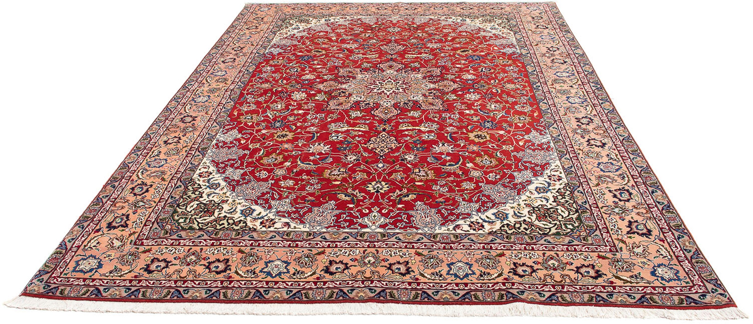 Bild von morgenland Orientteppich »Perser - Täbriz - Royal - 307 x 205 cm - dunkelrot«, rechteckig, Wohnzimmer, Handgeknüpft, Einzelstück mit Zertifikat