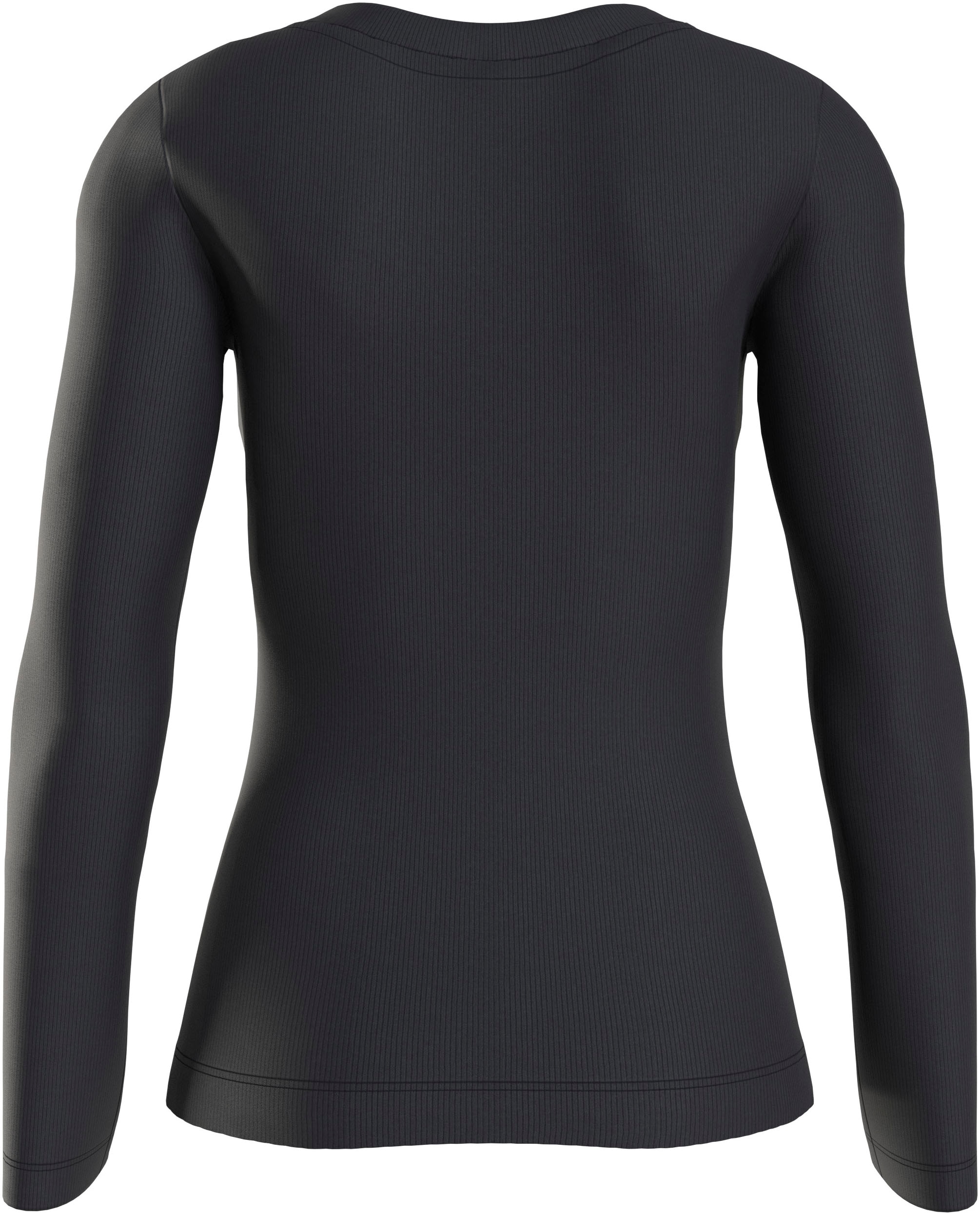 Calvin Klein Jeans Langarmshirt »RIB V-NECK MONOLOGO LONG SLEEVE« bestellen
