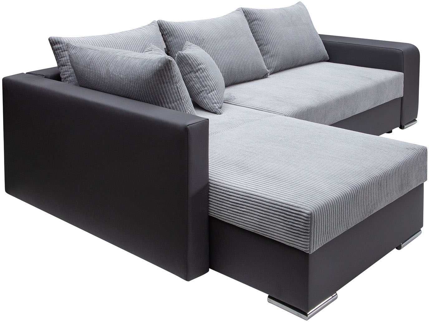 COLLECTION AB Ecksofa »John L-Form«, Regalarmlehne,Bettfunktion,Bettkasten,Ottomane beiseitig montierbar