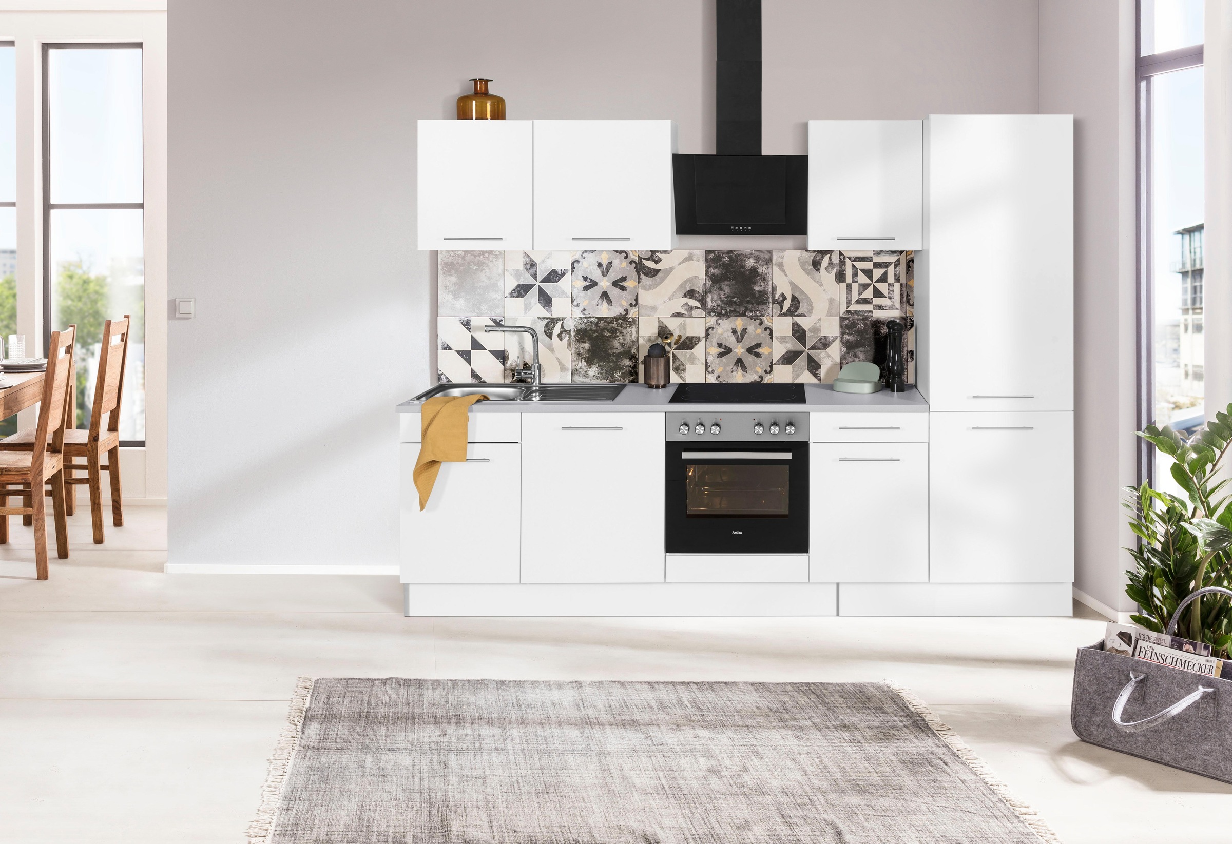 wiho Küchen Küchenzeile »Ela«, Breite 280 cm, Soft-Close-Funktion, höhenver günstig online kaufen