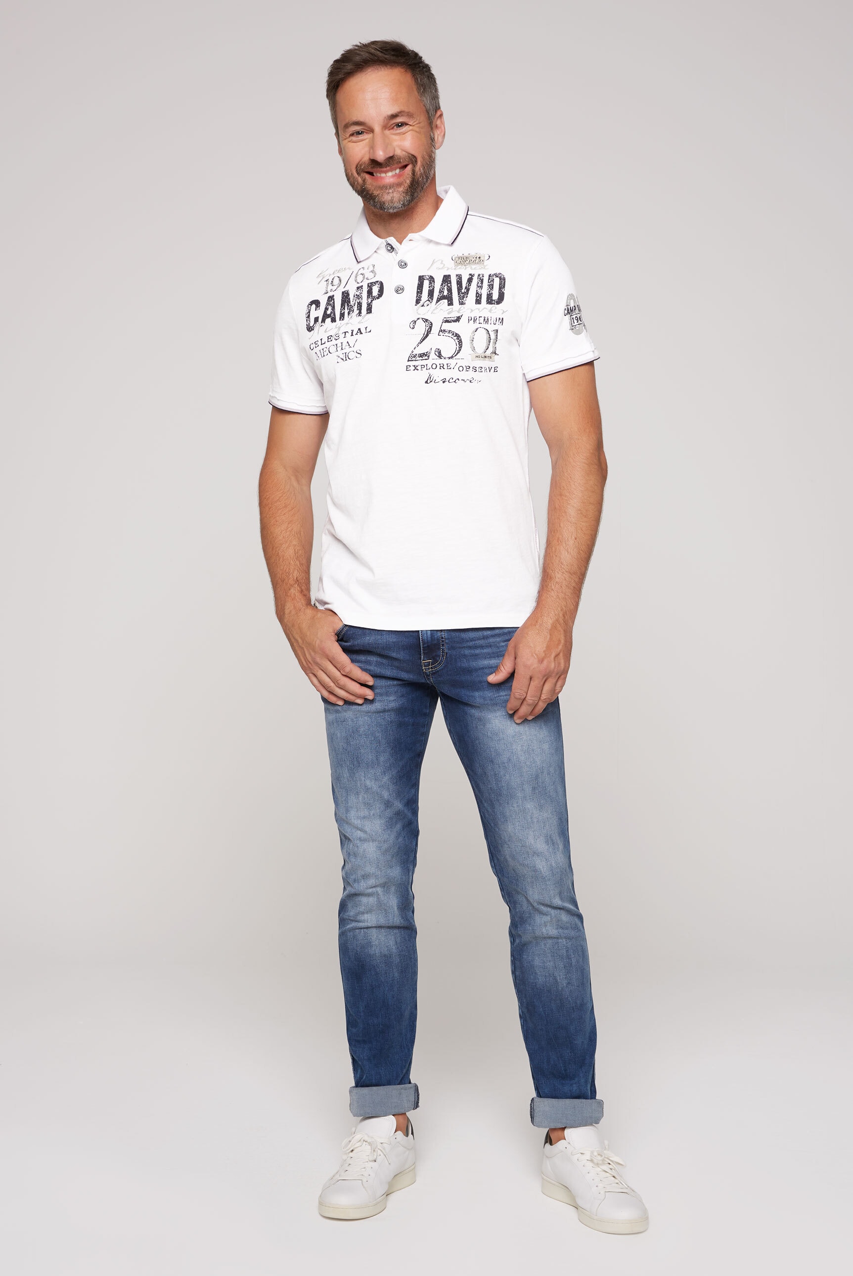CAMP DAVID Poloshirt, bestellen Bio-Baumwolle aus