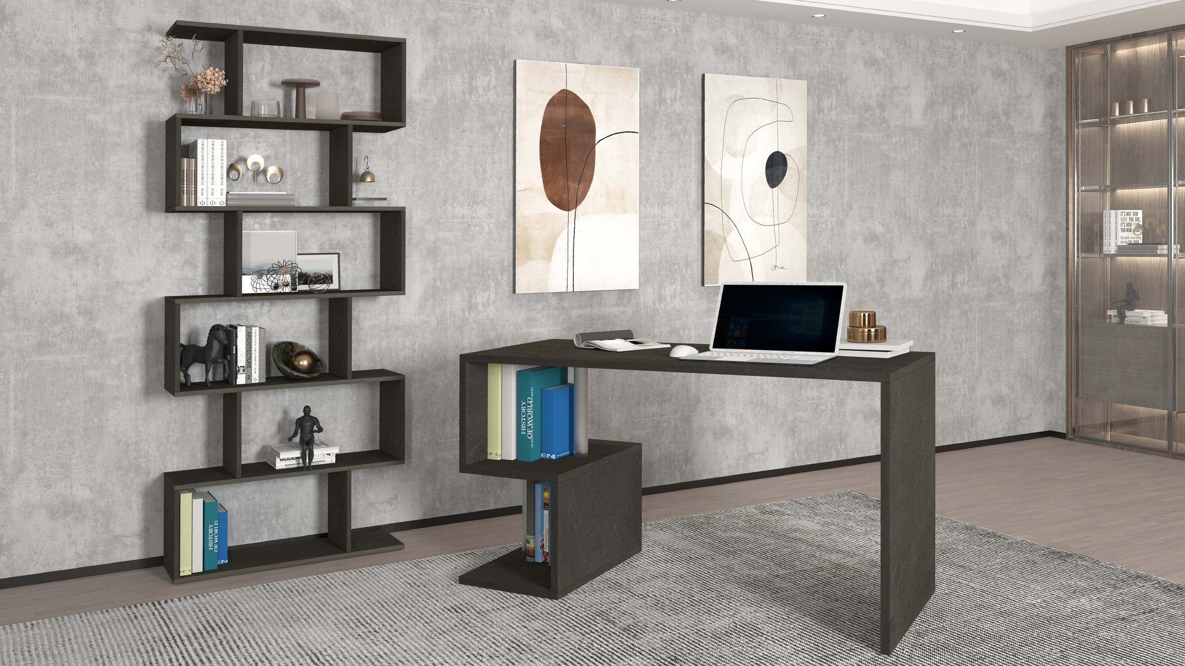 INOSIGN Schreibtisch »Esse, modernes Design«, in verschiedenen Breiten, mit und ohne Monitoraufsatz, Made in Italy