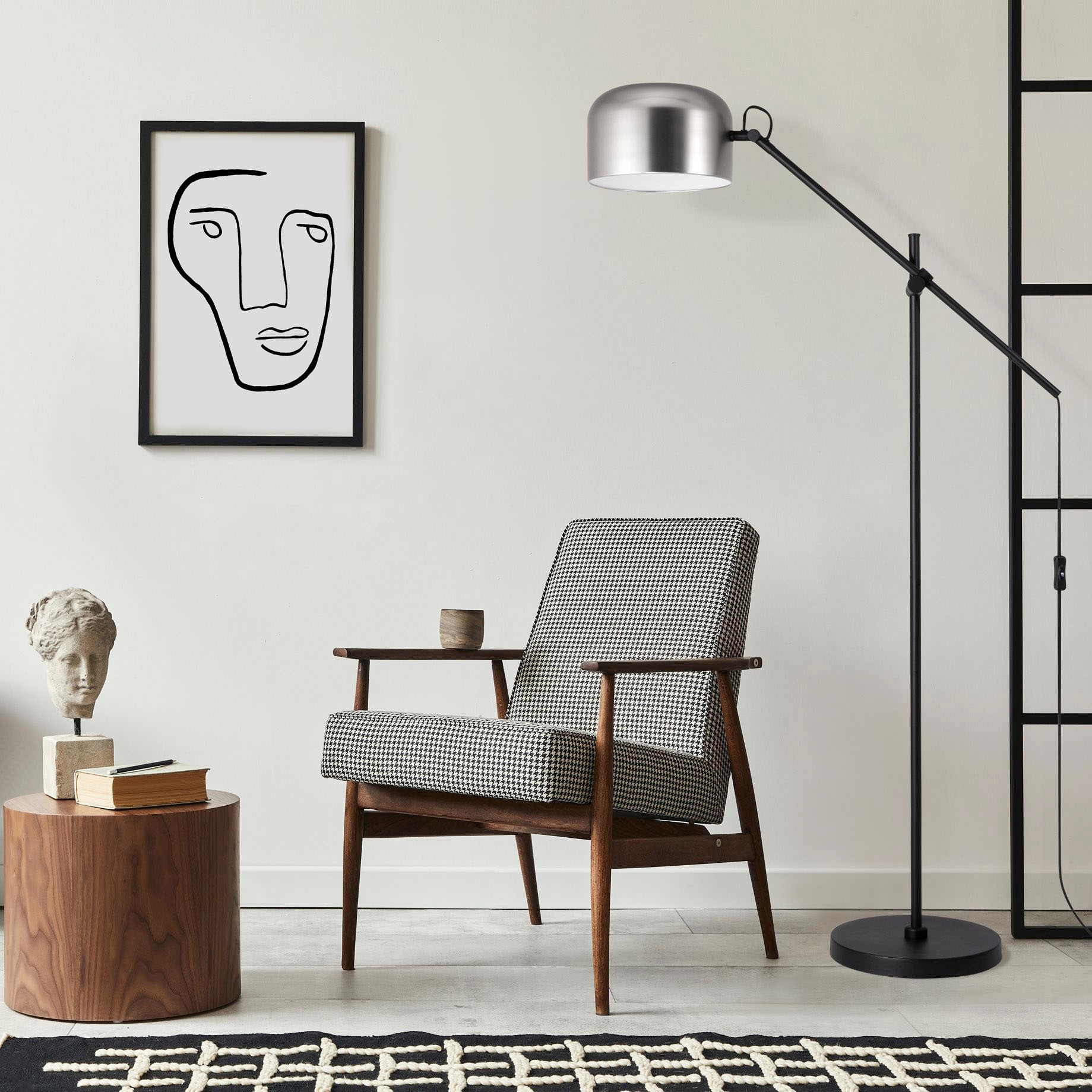 Paco Home Stehlampe »BOWL«, 1 flammig, Leuchtmittel E27   ohne Leuchtmittel günstig online kaufen