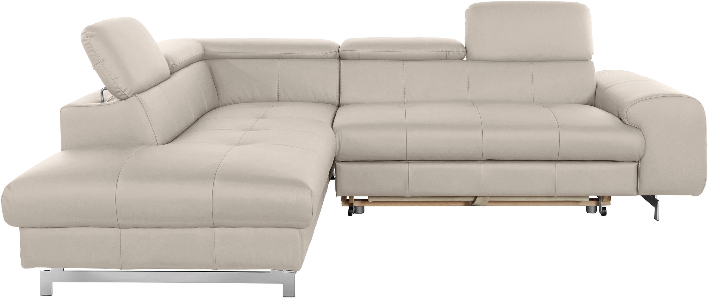 COTTA Ecksofa "Chef L-Form" mit Kopfteilverstellung, edle Metallkufen, wahl günstig online kaufen