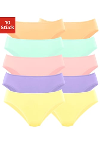 petite fleur Bikinislip, (10er-Pack), in klassischen Uni-Farben kaufen