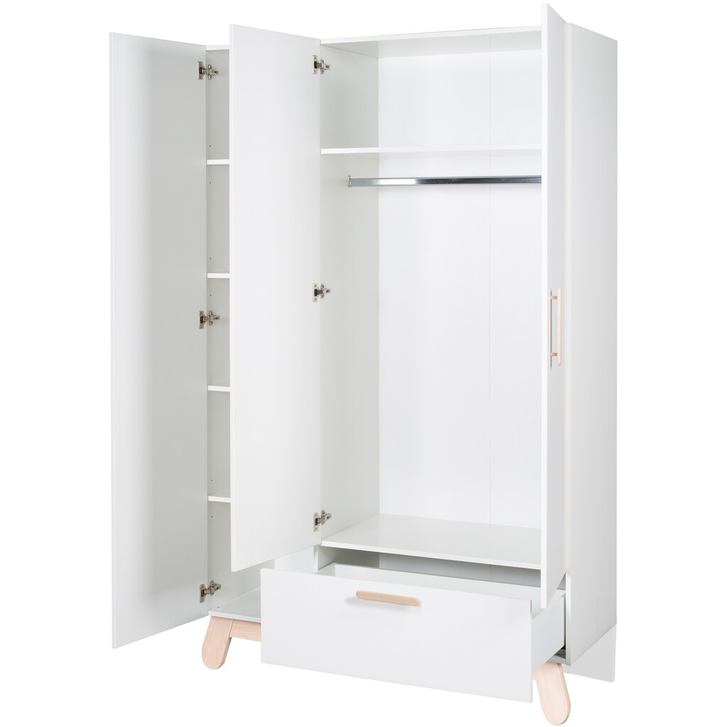 roba® Babyzimmer-Komplettset »Clara, Weiß«, (Set, 3 St., Kinderbett, Kleiderschrank, Wickelkommode), mit Kinderbett, Kleiderschrank & Wickelkommode; Made in Europe