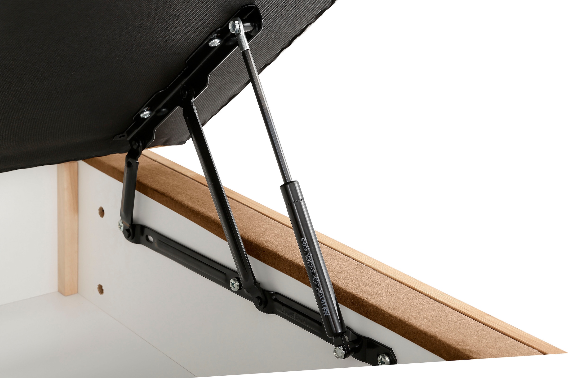 OTTO products Boxspringbett LED-Beleuchtung, mit zertifizierten, recycelten Bezugsstoffen