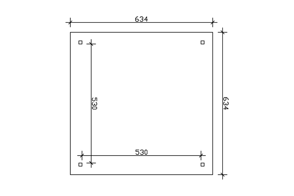 Skanholz Doppelcarport »Taunus«, 530 cm, braun