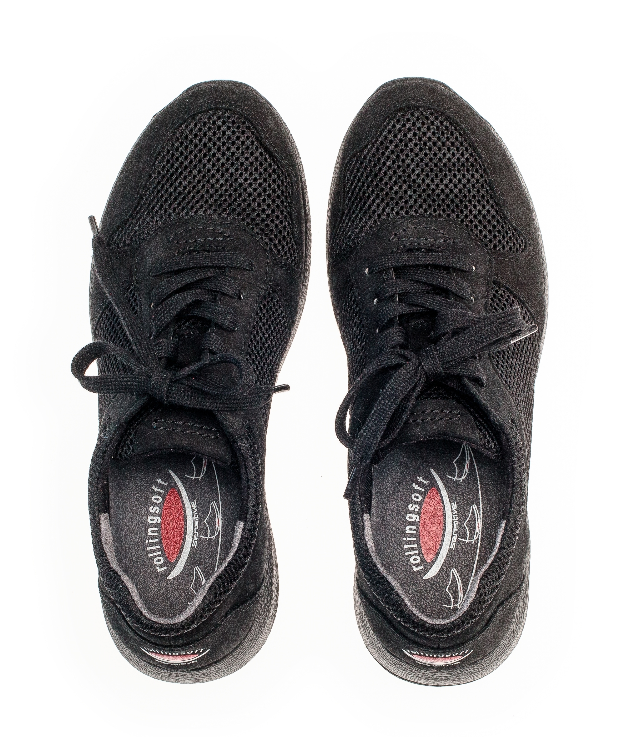 rollingsoft Keilsneaker  , Freizeitschuh, Halbschuh, Schnürschuh mit Logo an der Ferse