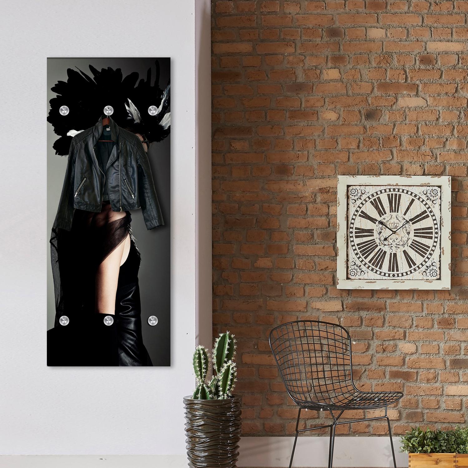 queence Garderobenleiste "Muster", mit 6 Haken, 80 x 120 cm günstig online kaufen