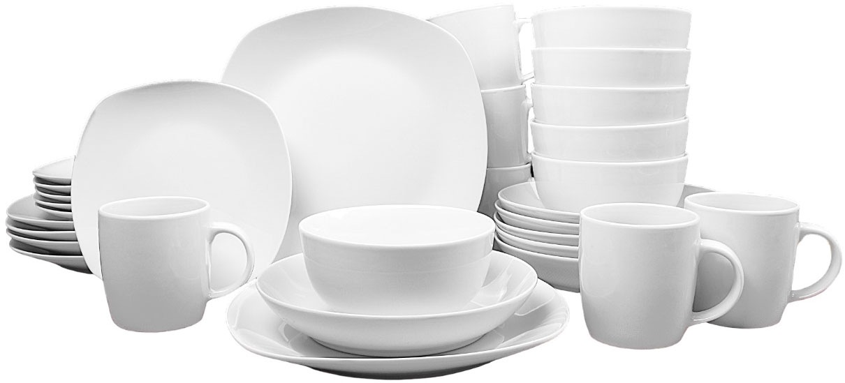 Retsch Arzberg Kombiservice »Geschirr-Set, Service EVERY DAY« eckige Coupfo günstig online kaufen
