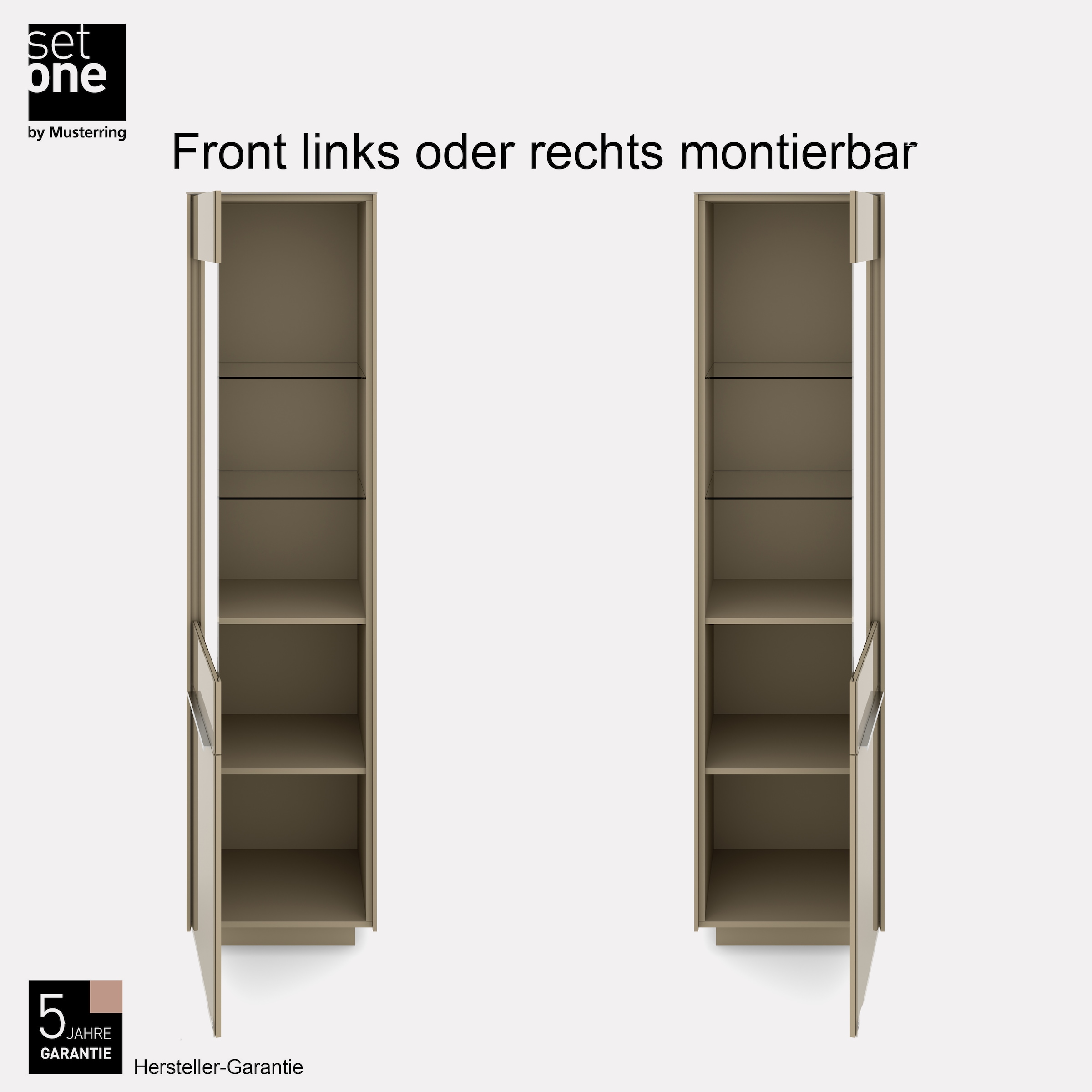 set one by Musterring Standvitrine »Reno« 1 Stk. tlg. Mit Sockel in diversen Farben, 193 cm Höhe & Farbauswahl