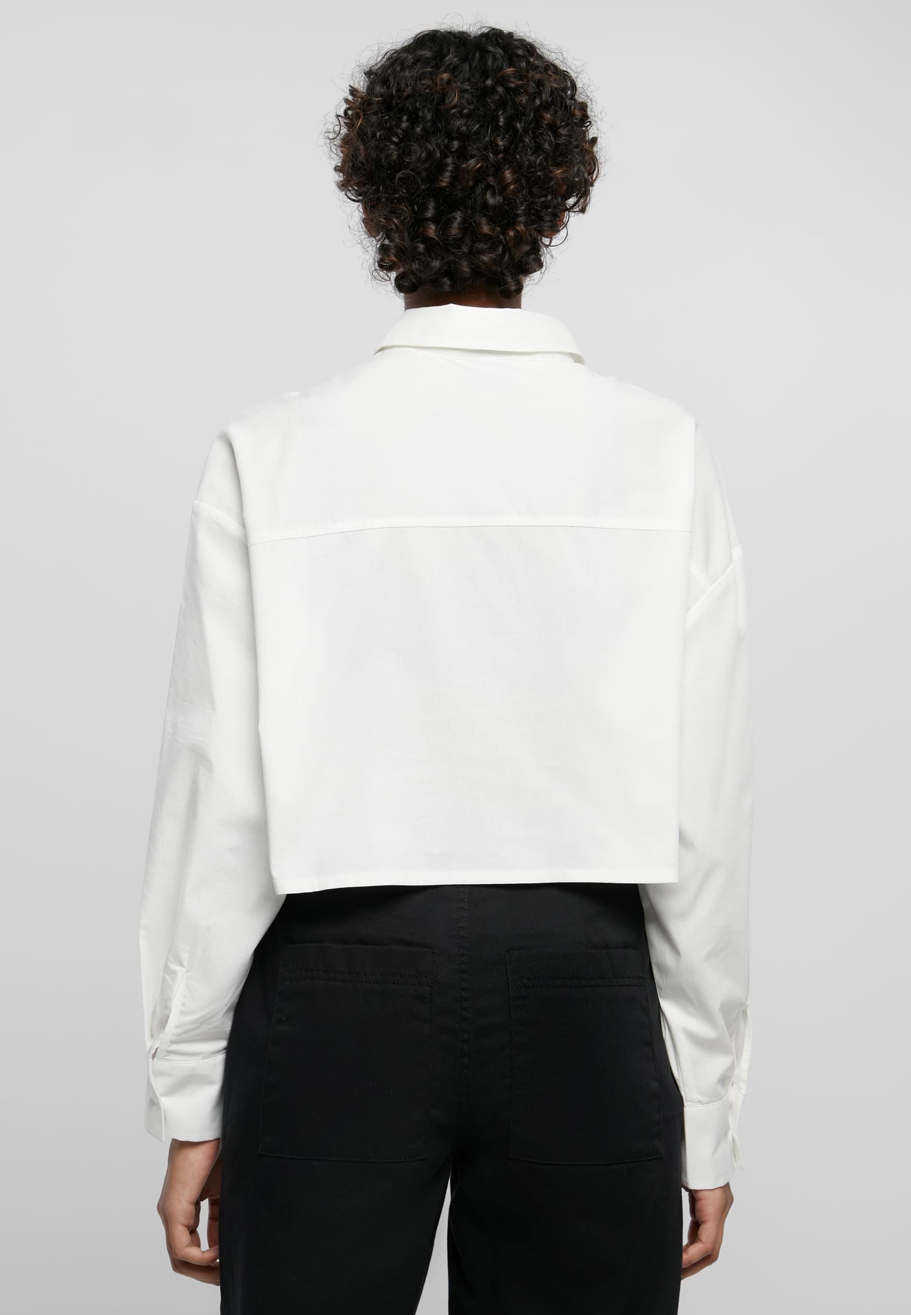 URBAN CLASSICS Klassische Bluse »Urban Classics Damen Ladies Cropped Oversized Blouse«