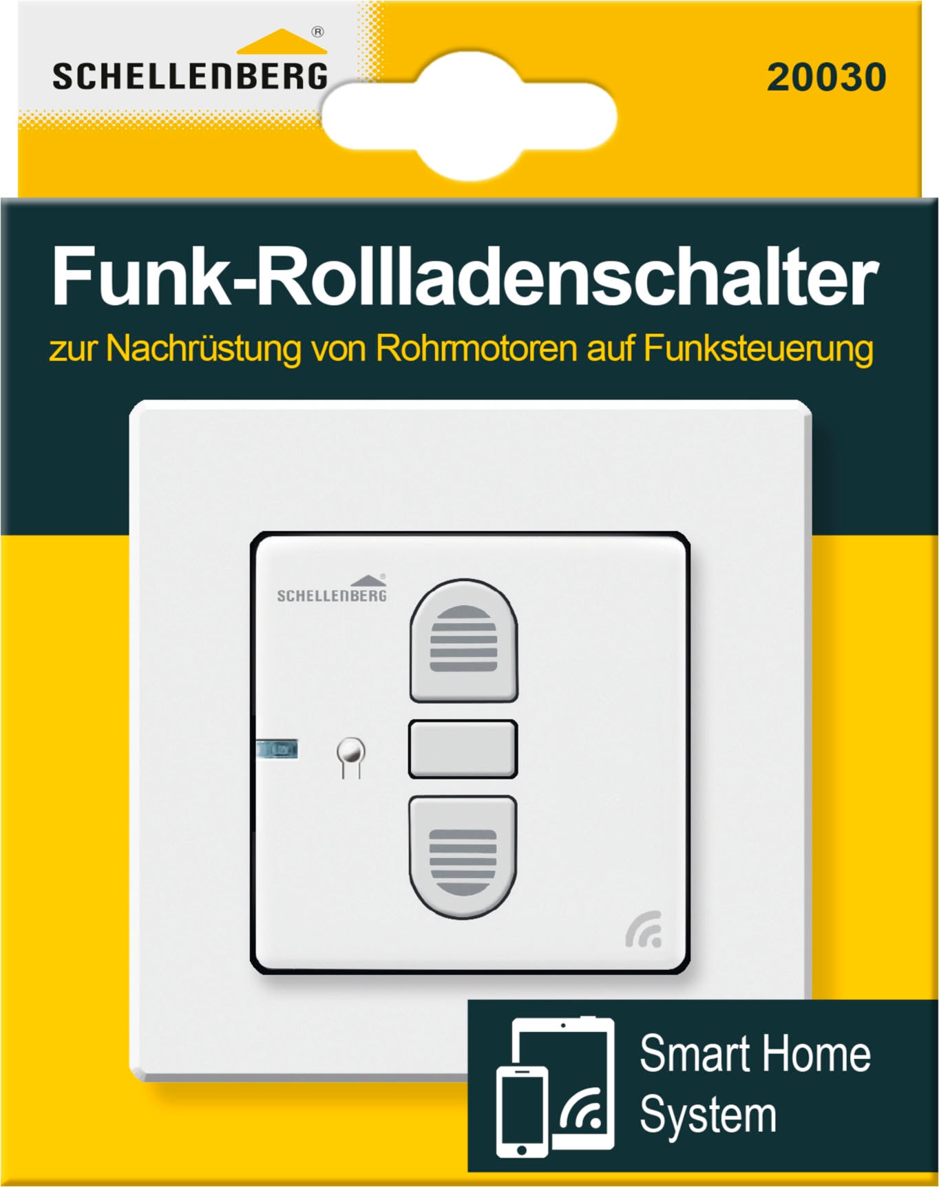 SCHELLENBERG Rollladen-Funksteuerung »Funk-Rollladenschalter Unterputz,«, Rollläden & Markisen, zur Funk-Nachrüstung für mechanische Antriebe, weiß