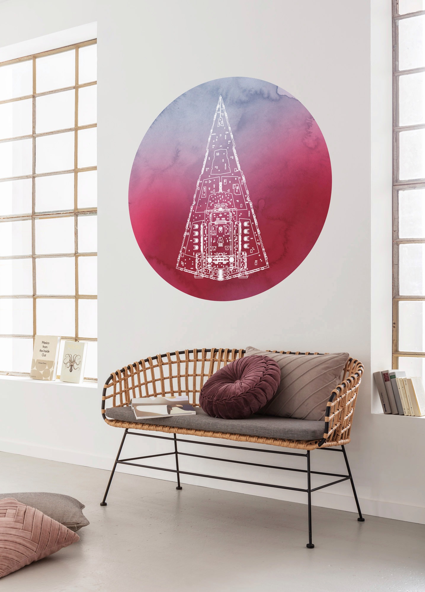 Komar Fototapete »Vlies selbstklebend - Star Wars Star Destroyer - Größe 125 x 125 cm«, bedruckt, Kinderzimmer