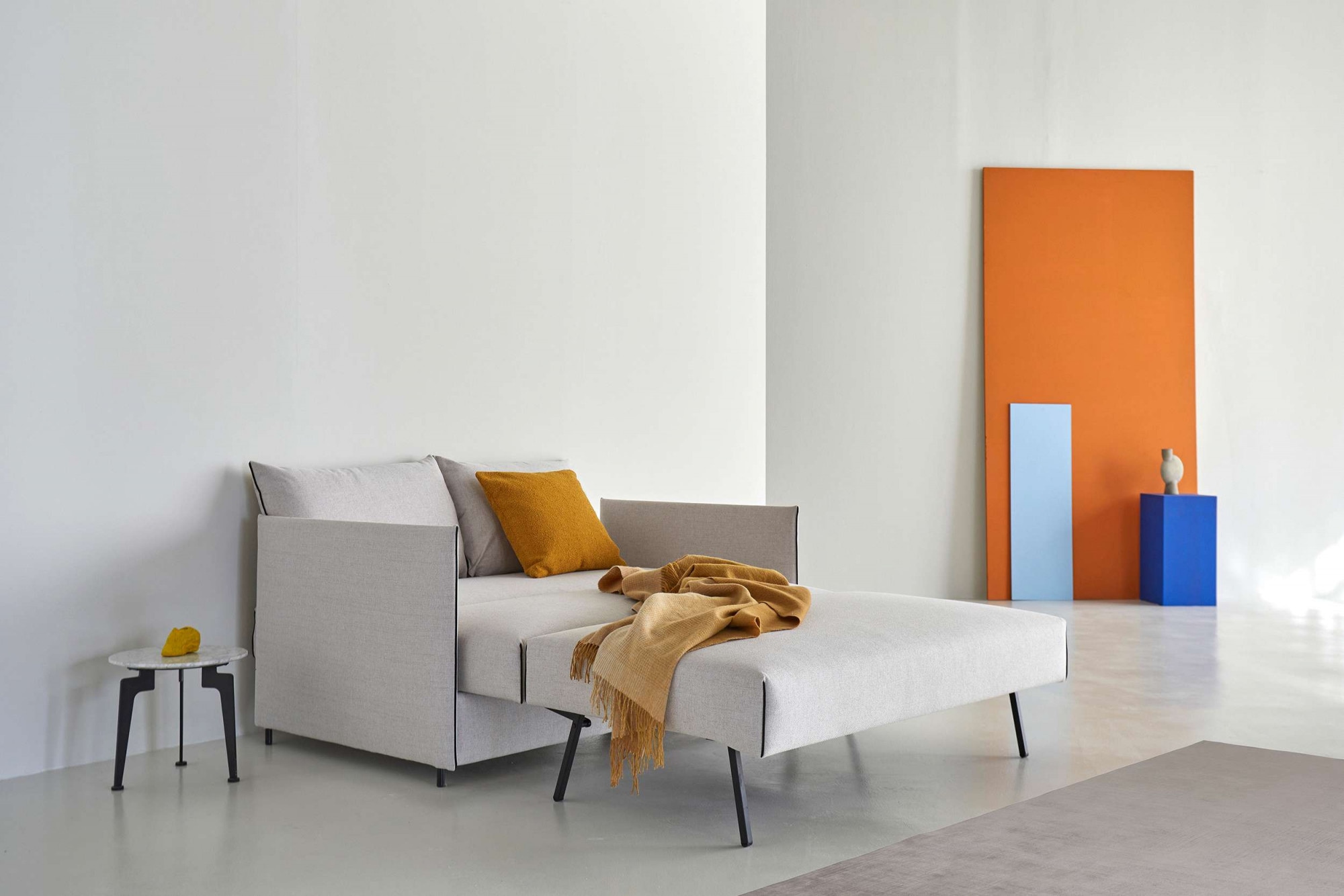 INNOVATION LIVING ™ 3-Sitzer »Luoma, große Liegefläche, Schlafsofa«, Multifunktionssofa mit schmalen Armlehnen, Kontrastnähen, Bettfunktion