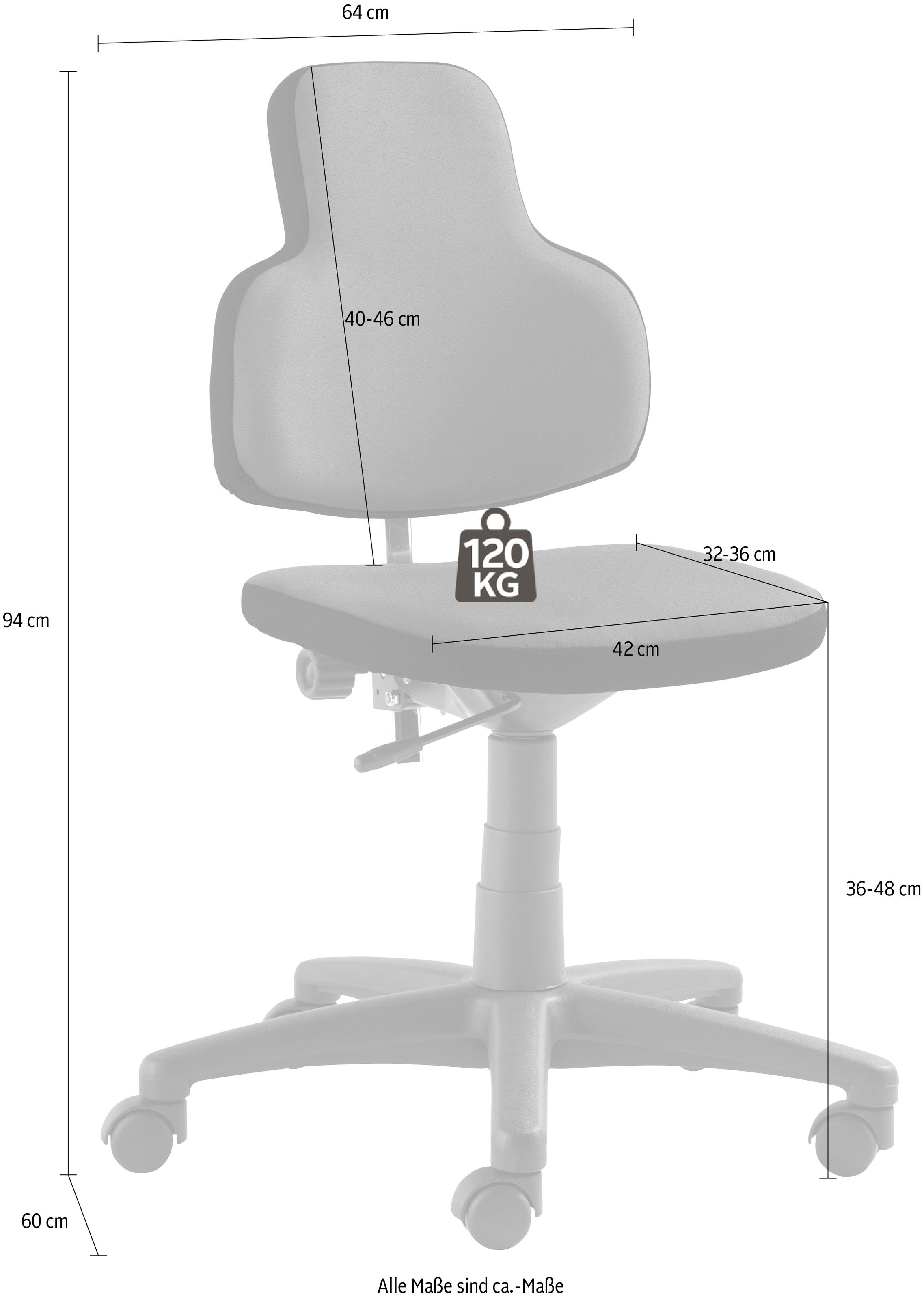 Mayer Sitzmöbel Bürostuhl »Kinderdrehstuhl myONE« () mitwachsend günstig online kaufen