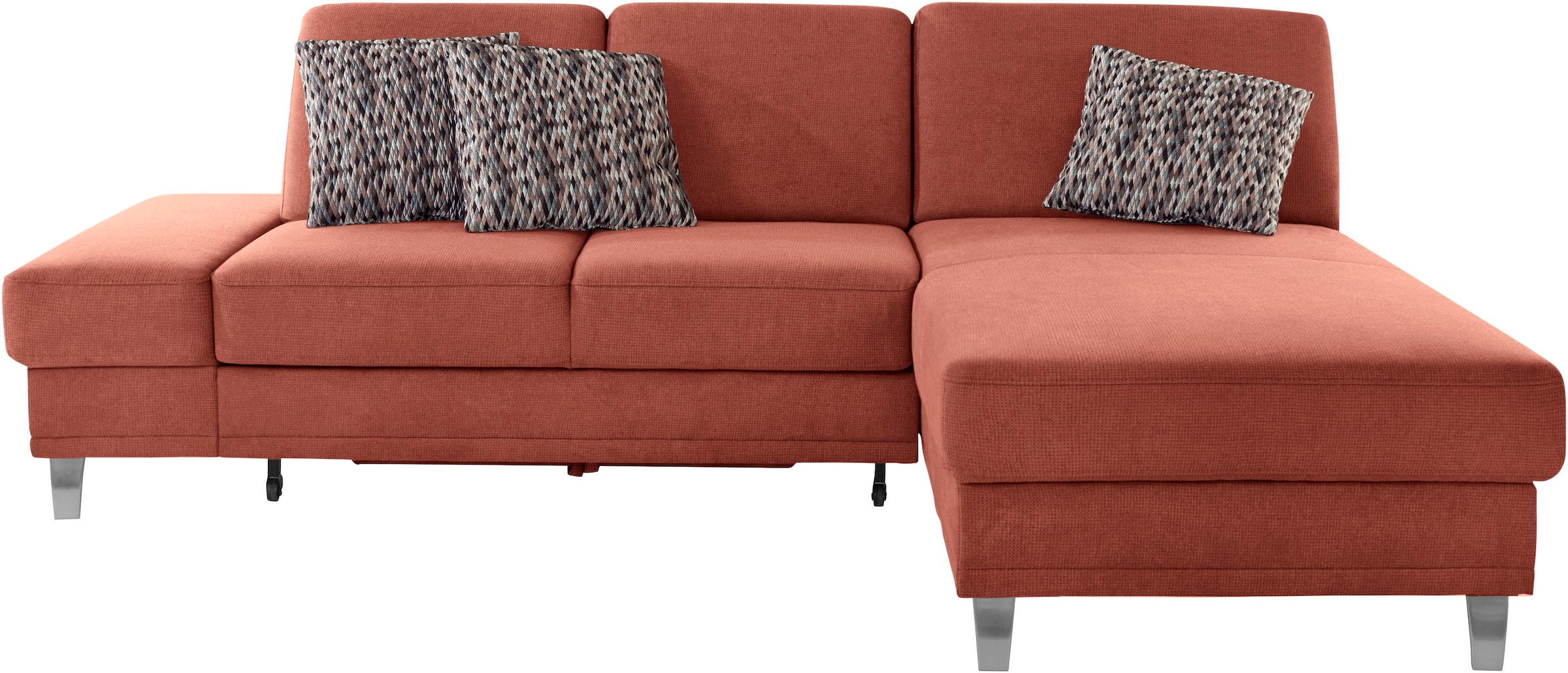 sit&more Ecksofa »Clio L-Form«, wahlweise mit Bettfunktion oder Vorziehsitz und Bettkasten, Federkern