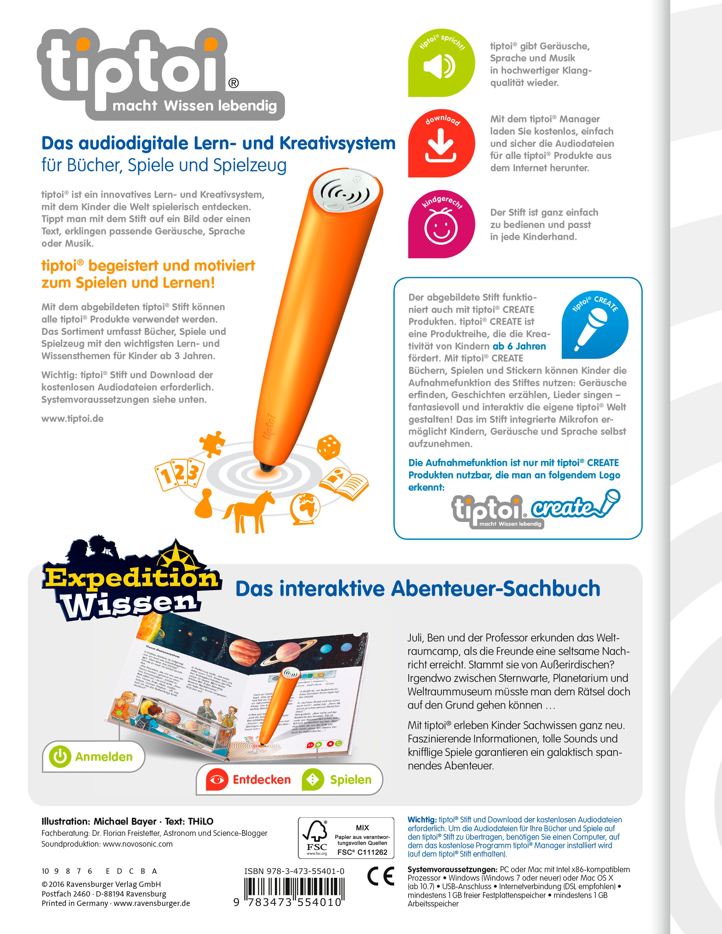 Ravensburger Buch »tiptoi® Weltraum«