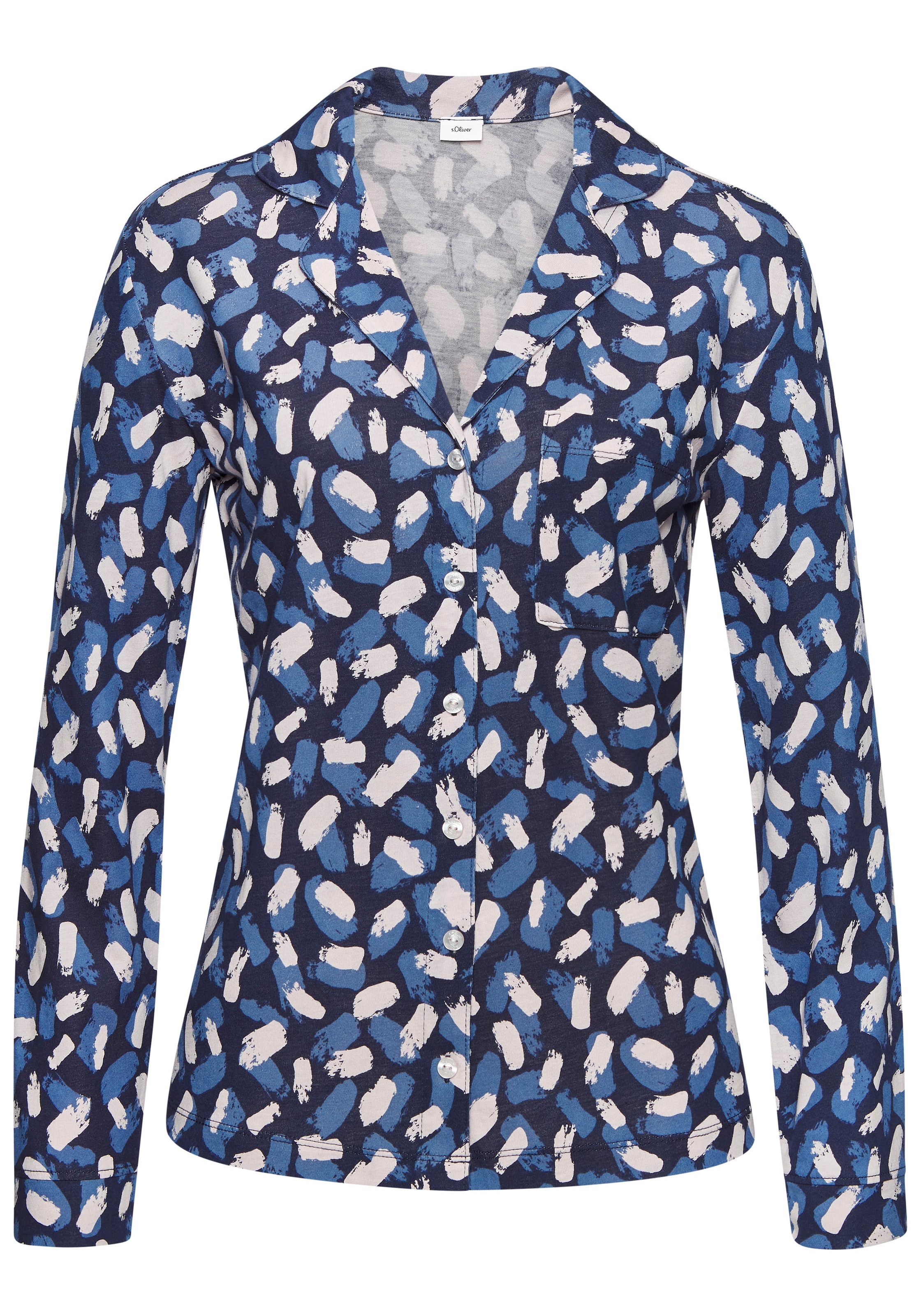 s.Oliver Pyjamaoberteil Mit schönem Alloverdruck
