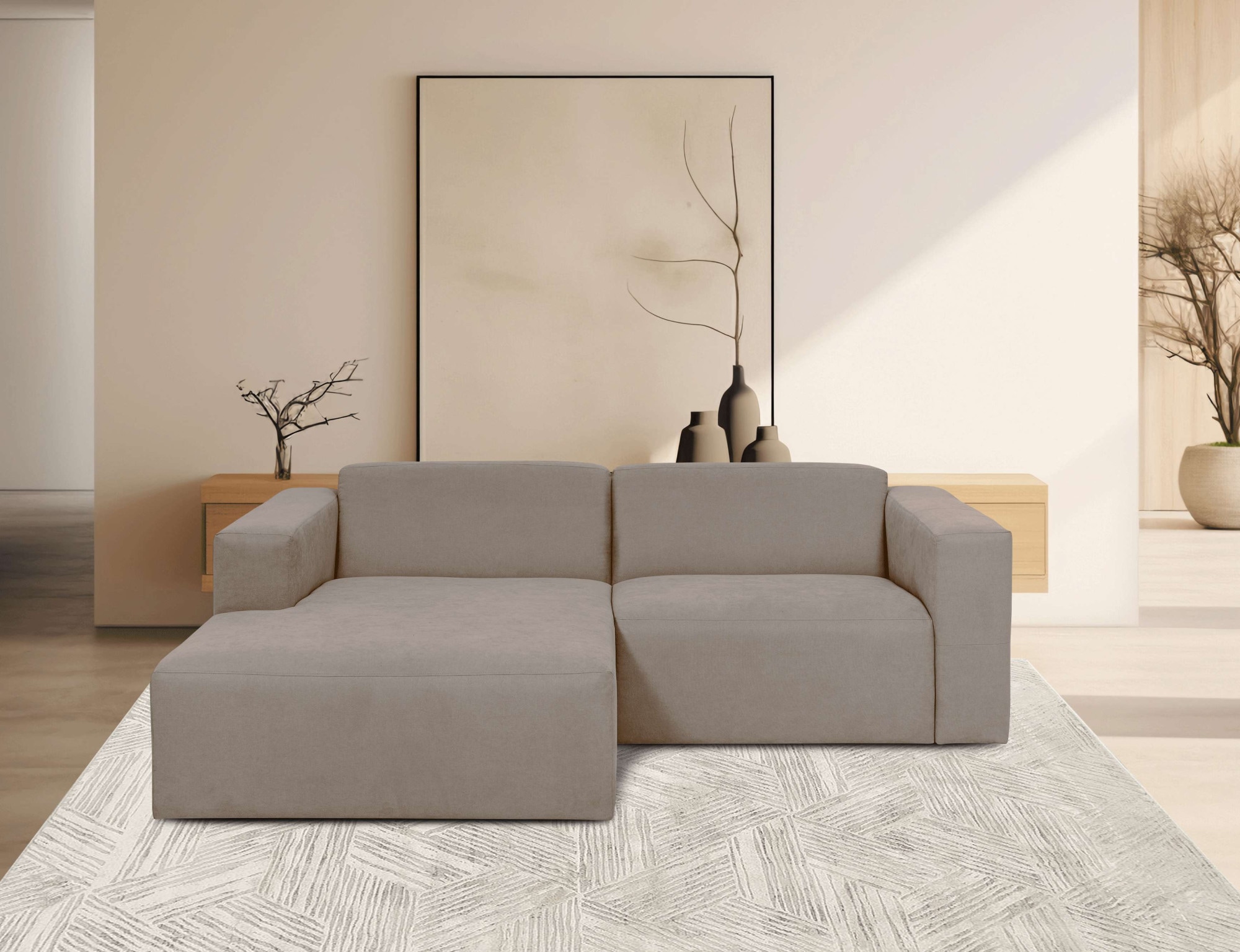 INOSIGN Ecksofa "Kelani", mit dekorativer Knopfsteppung an den Armlehnen günstig online kaufen