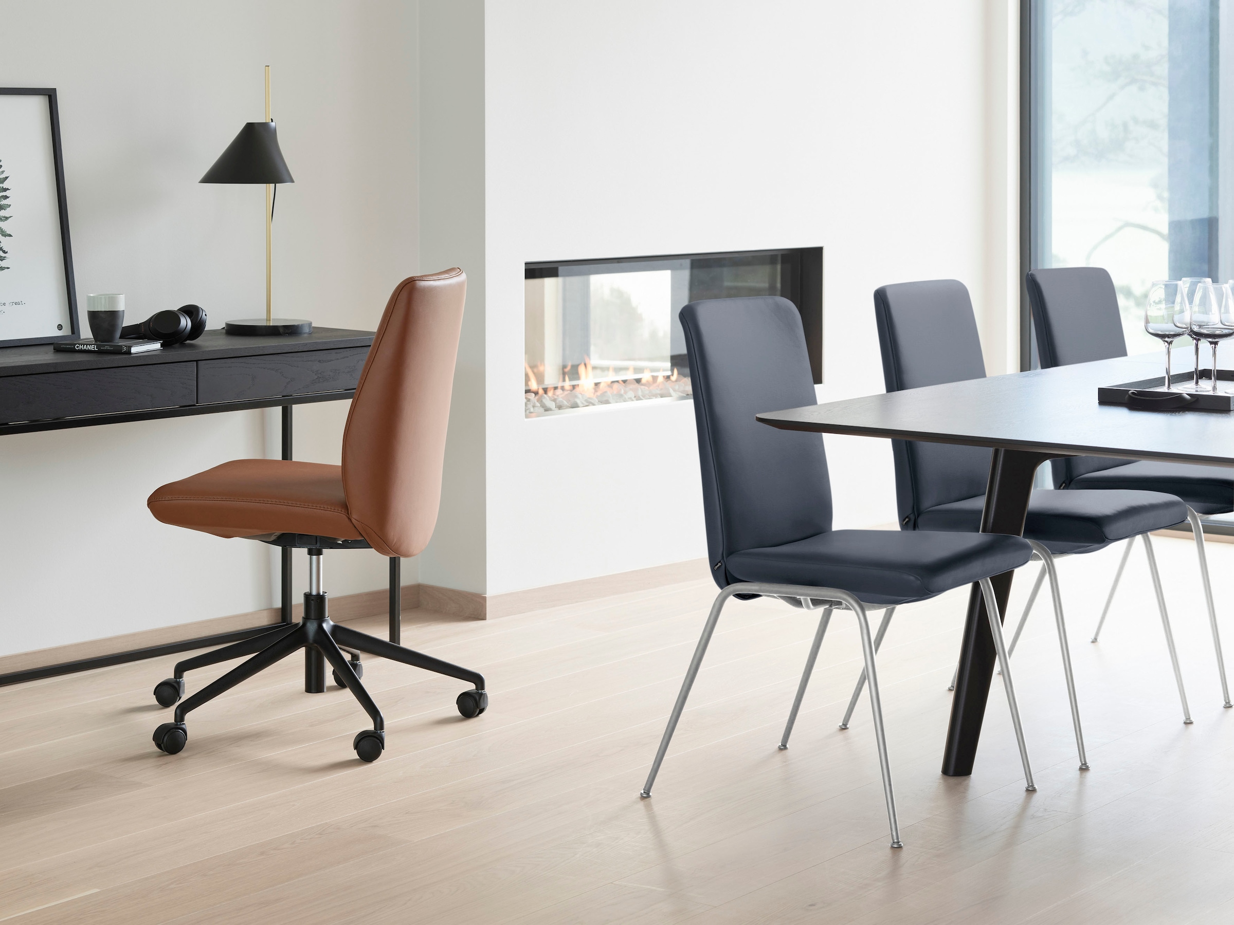 Stressless® Polsterstuhl »Laurel«, Leder PALOMA, Low Back, Größe M, mit Beinen aus Stahl in Chrom matt
