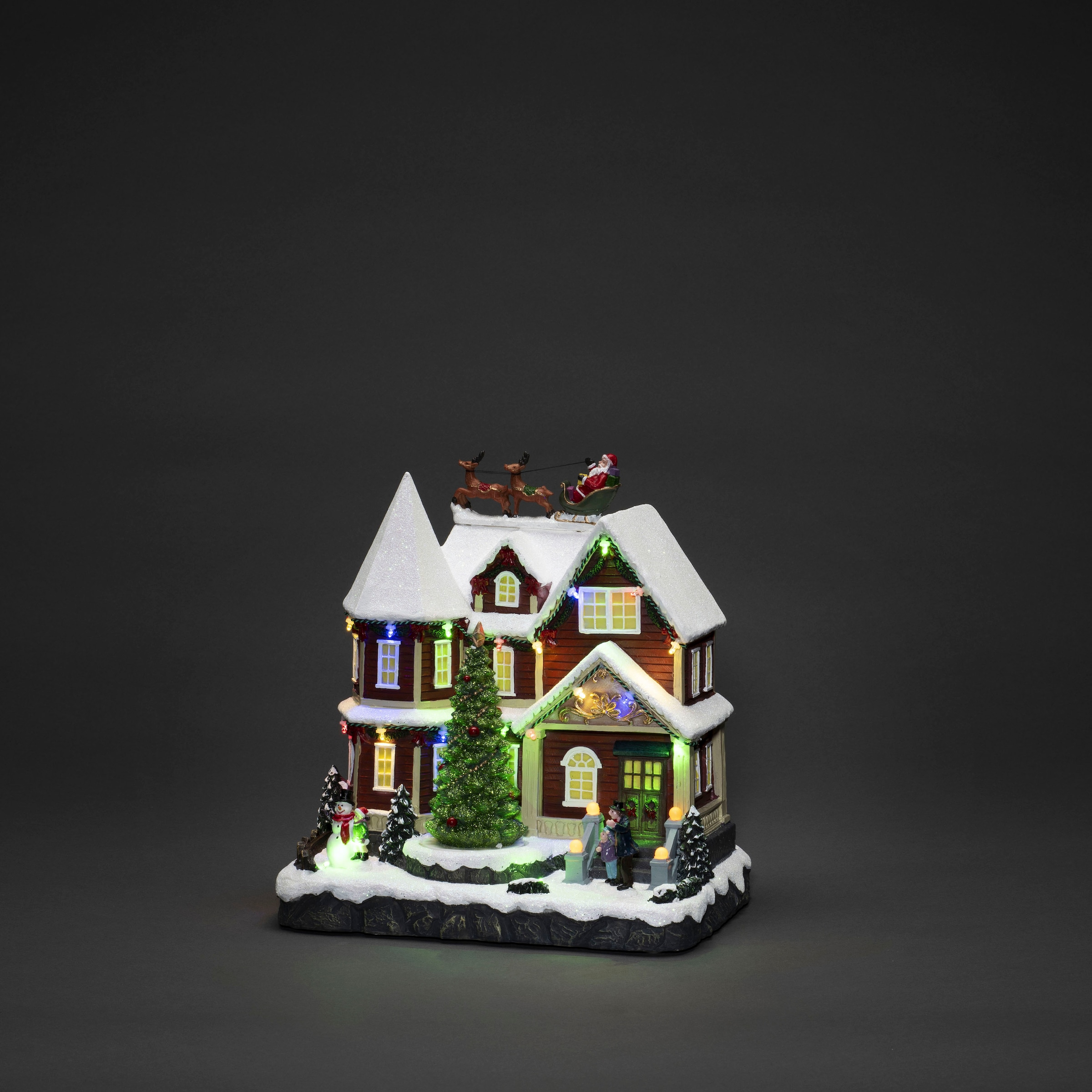 KONSTSMIDE Weihnachtshaus »Haus mit Baum, mit Musik, 24 bunte Dioden«,  wählbar zwischen USB oder Batteriebetrieb bestellen