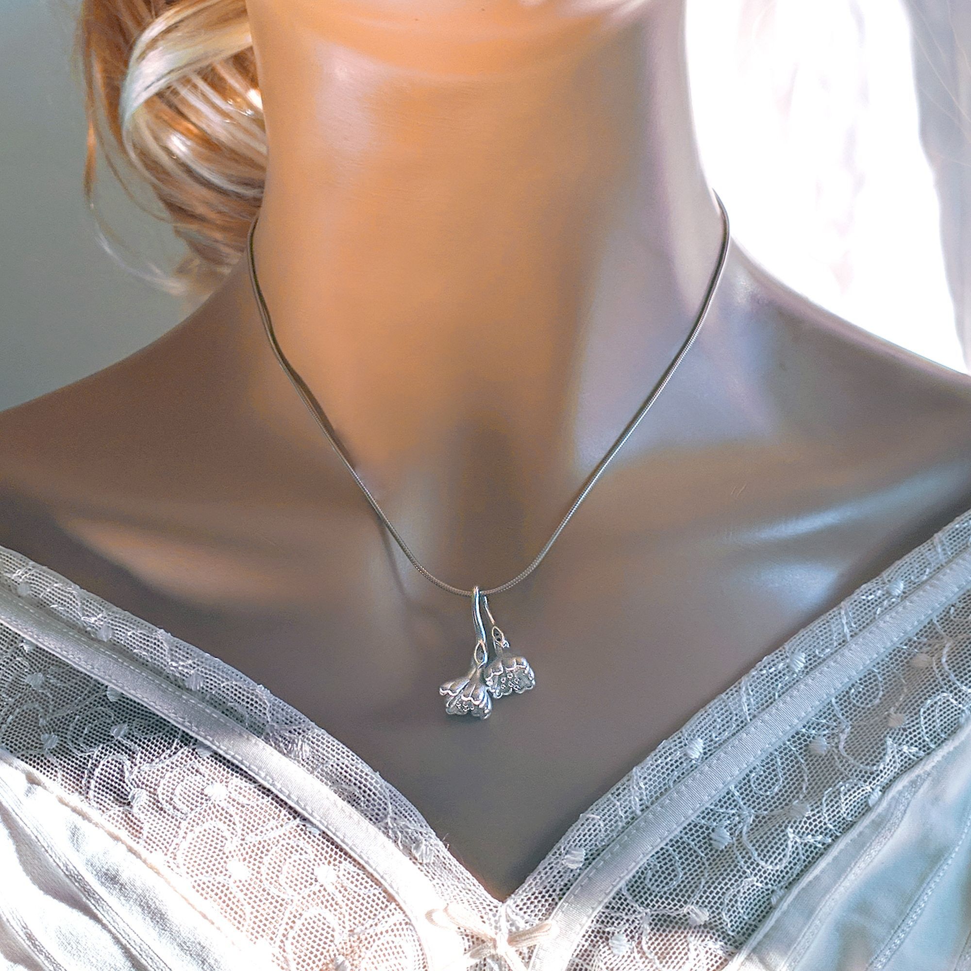 goldmaid Kette mit Anhänger »925 Sterling Silber Gebürstet Zirkonia weiß«