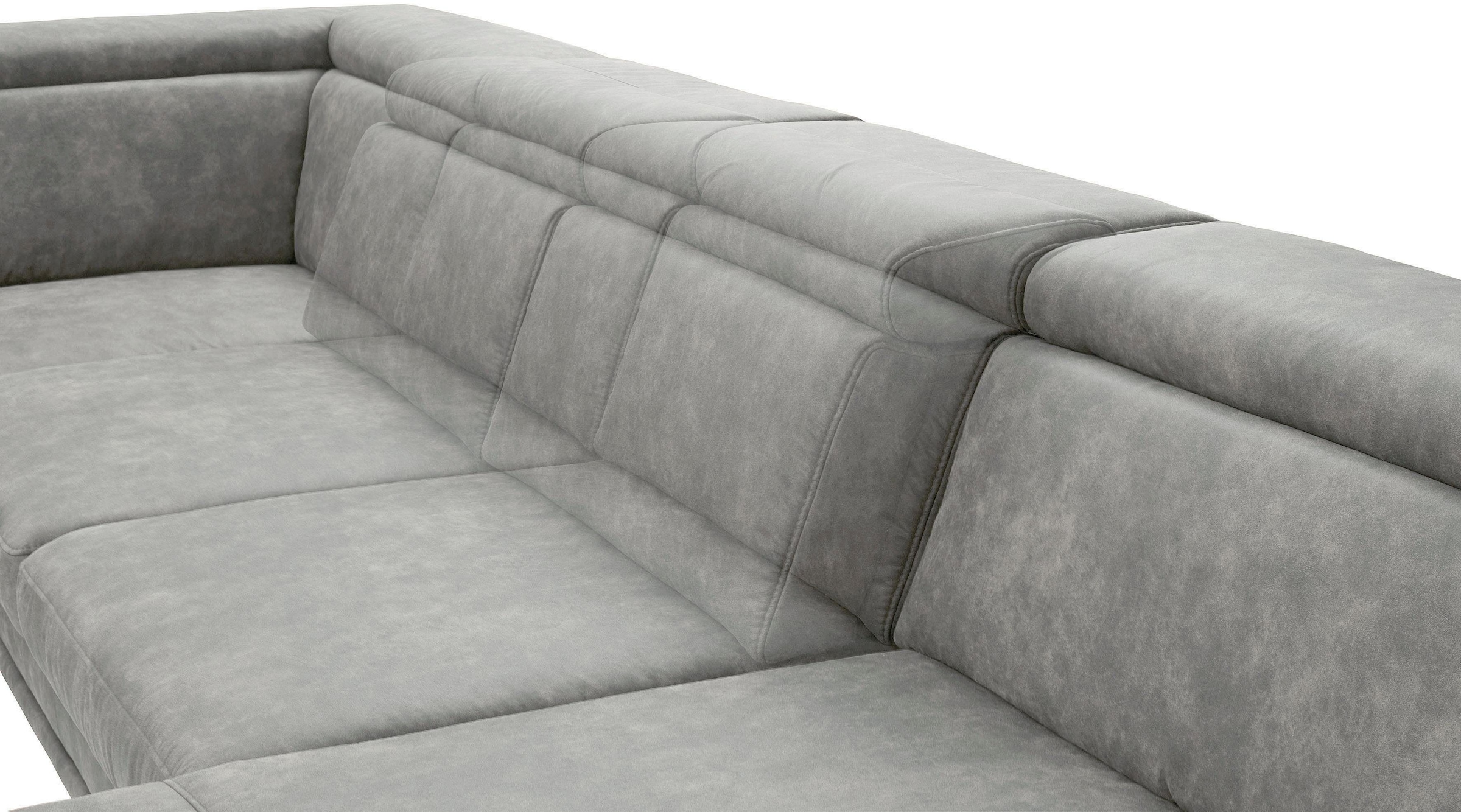 sit&more Wohnlandschaft »Scorpio U-Form«, inklusive Sitztiefenverstellung, mit Kopf- und Armteilverstellung