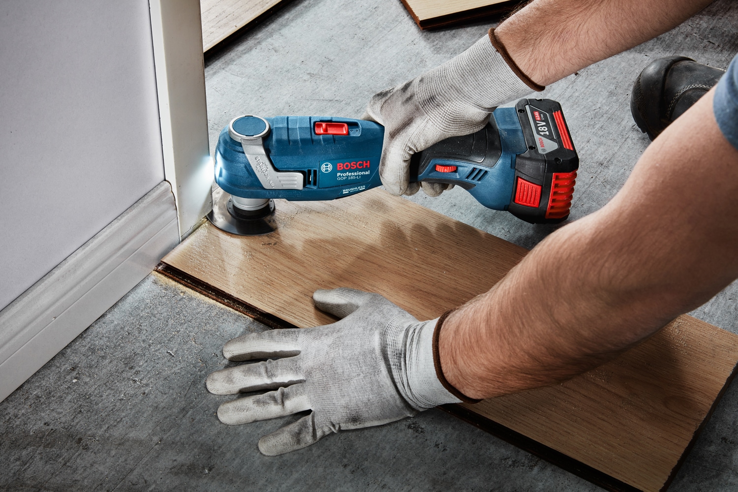 Bosch Professional Multischleifer »»GOP 18V-34««, Starlock Tauchsägeblätter+Zubehör in L-BOXX, ohne Akku und Ladegerät