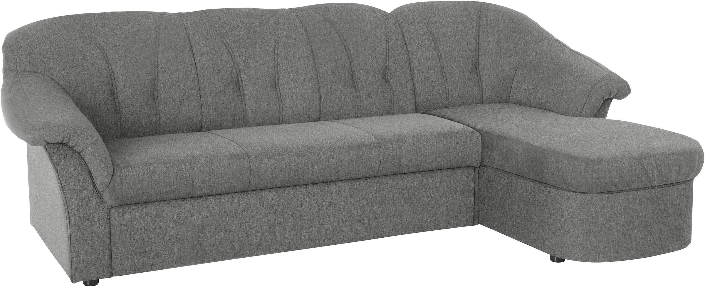DOMO collection Ecksofa »Pegnitz, elegante Rückensteppung, kompakte Stellmaße 238/141cm, L-Form«, wahlweise mit Bettfunktion
